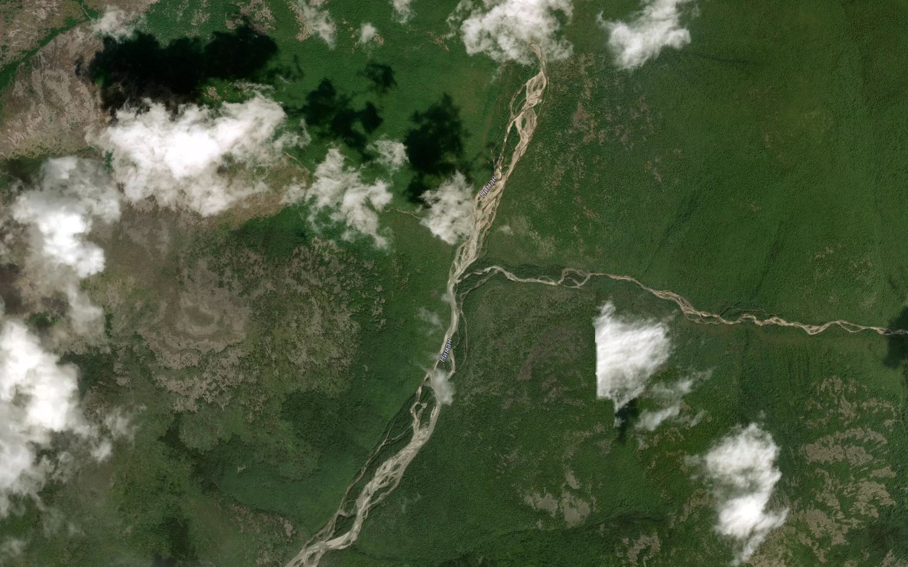 Satellite map of the Malyy Olgakan