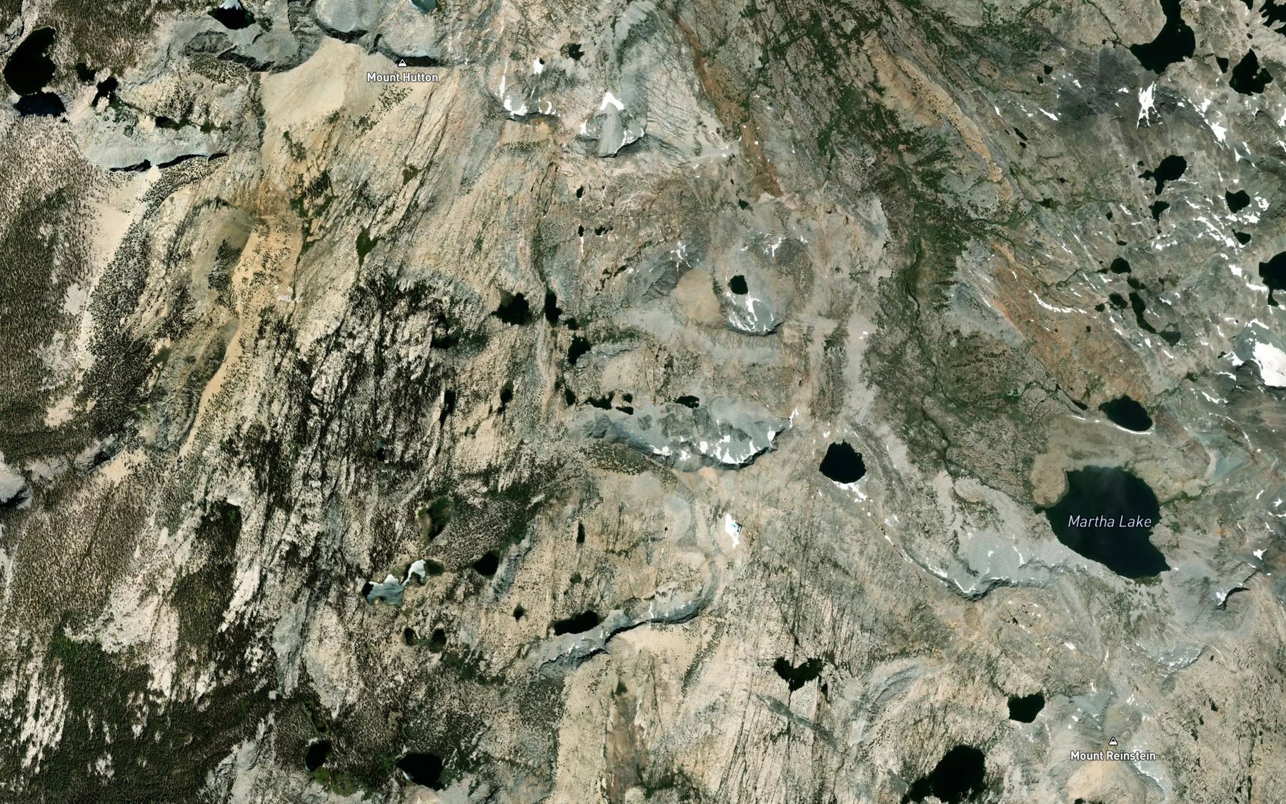 Satellite map of the Hockey Lakes