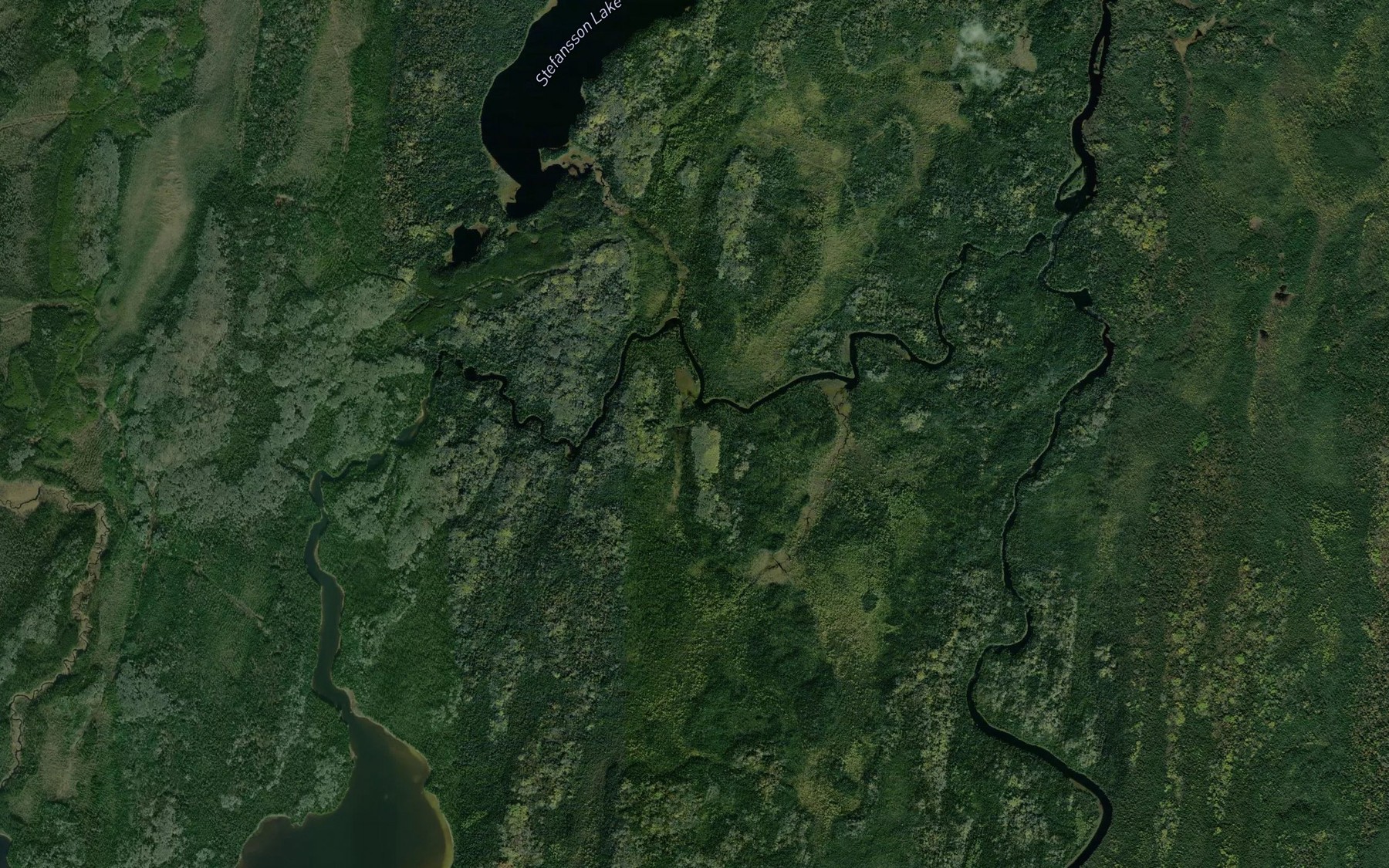 Satellite map of the Stefansson Creek