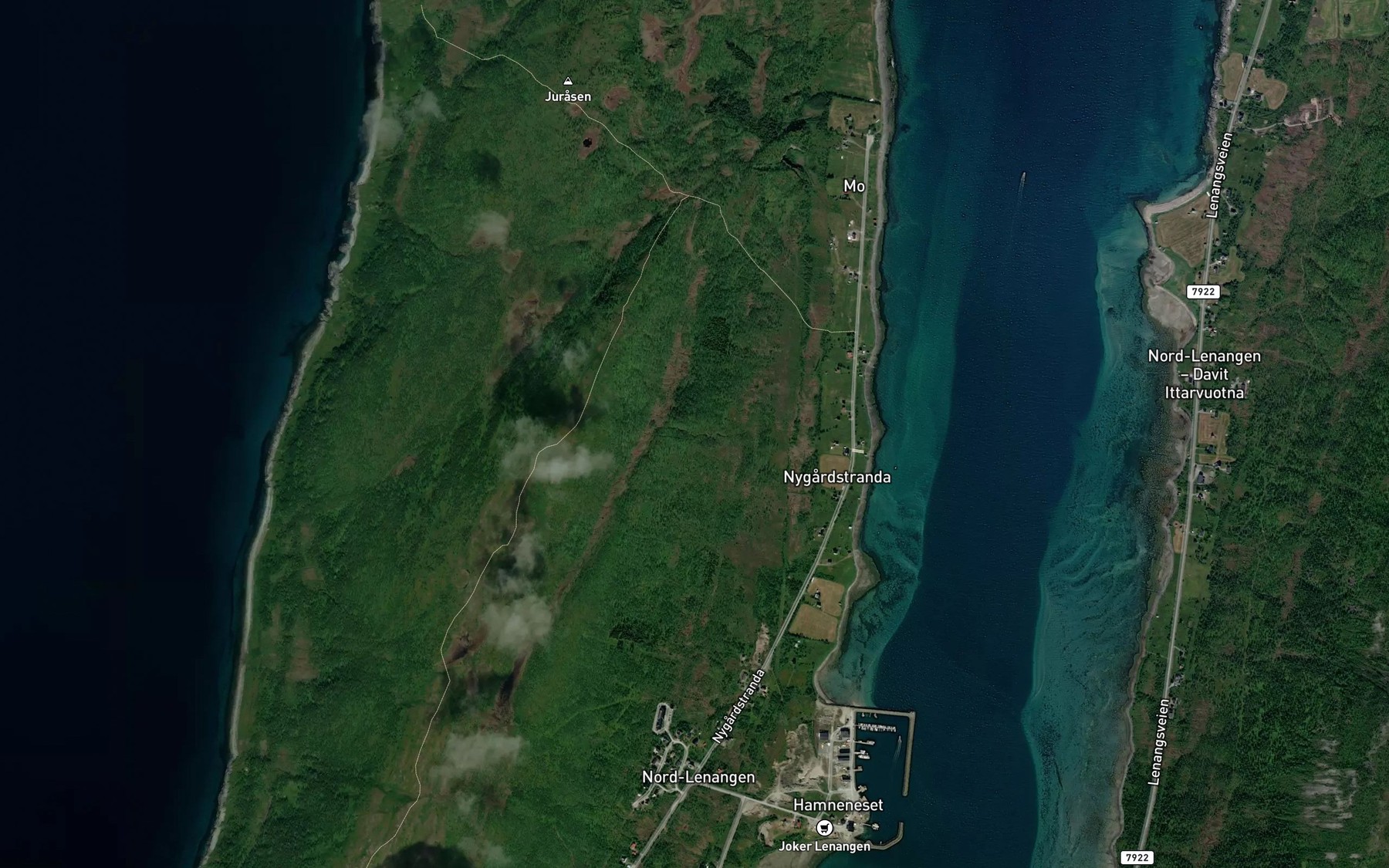 Satellite map of the Berretelva