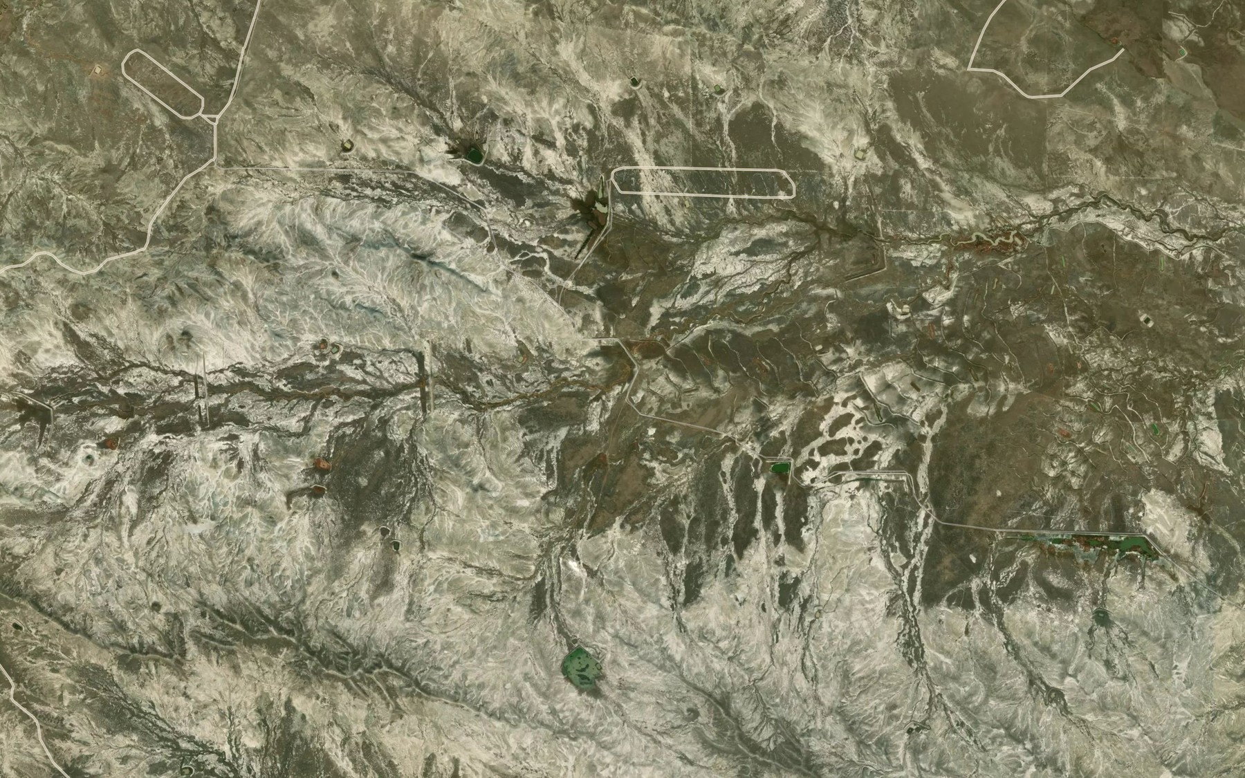 Satellite map of the Gros Ventre Reservoir