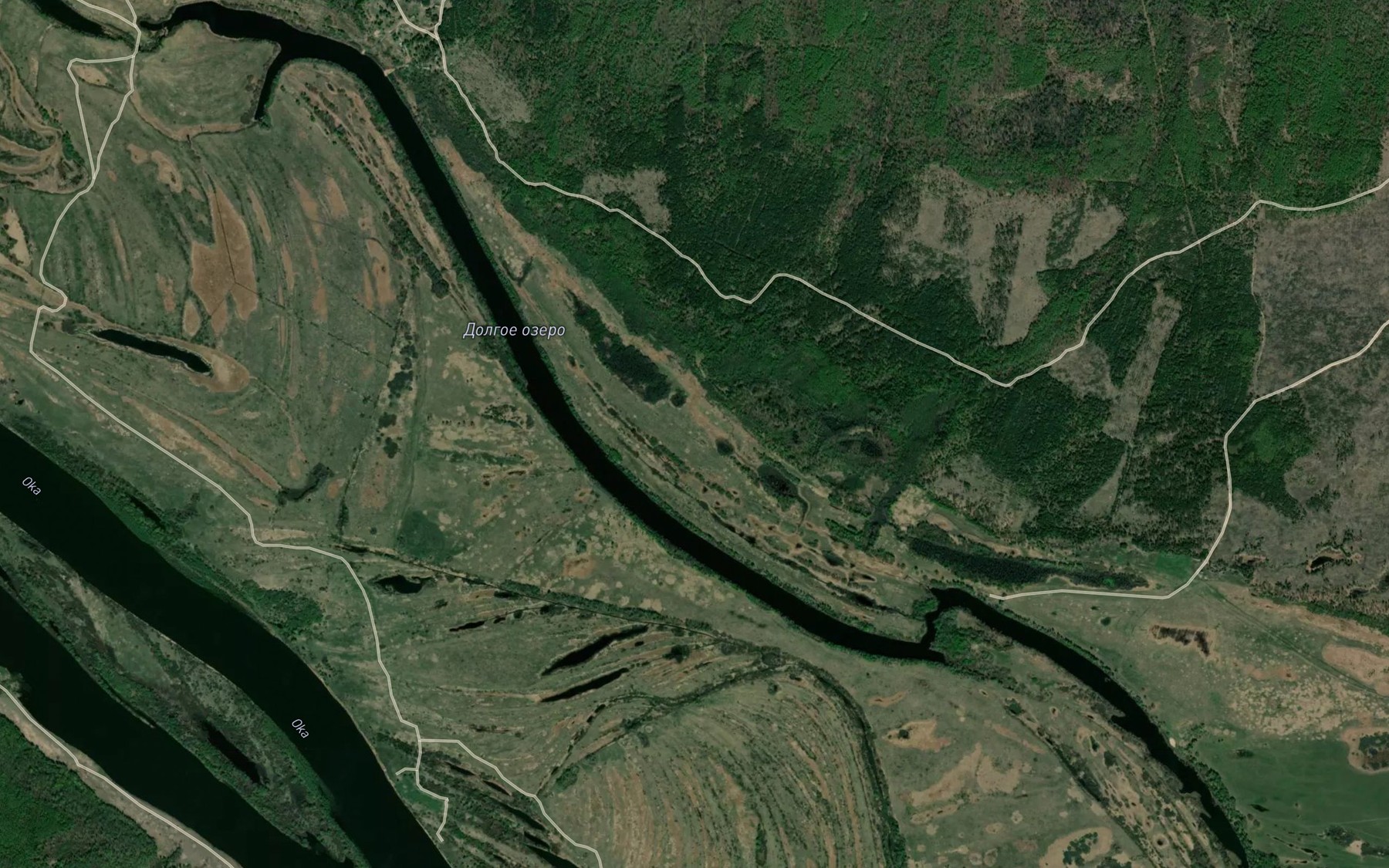 Satellite map of the Ozero Dolgoye