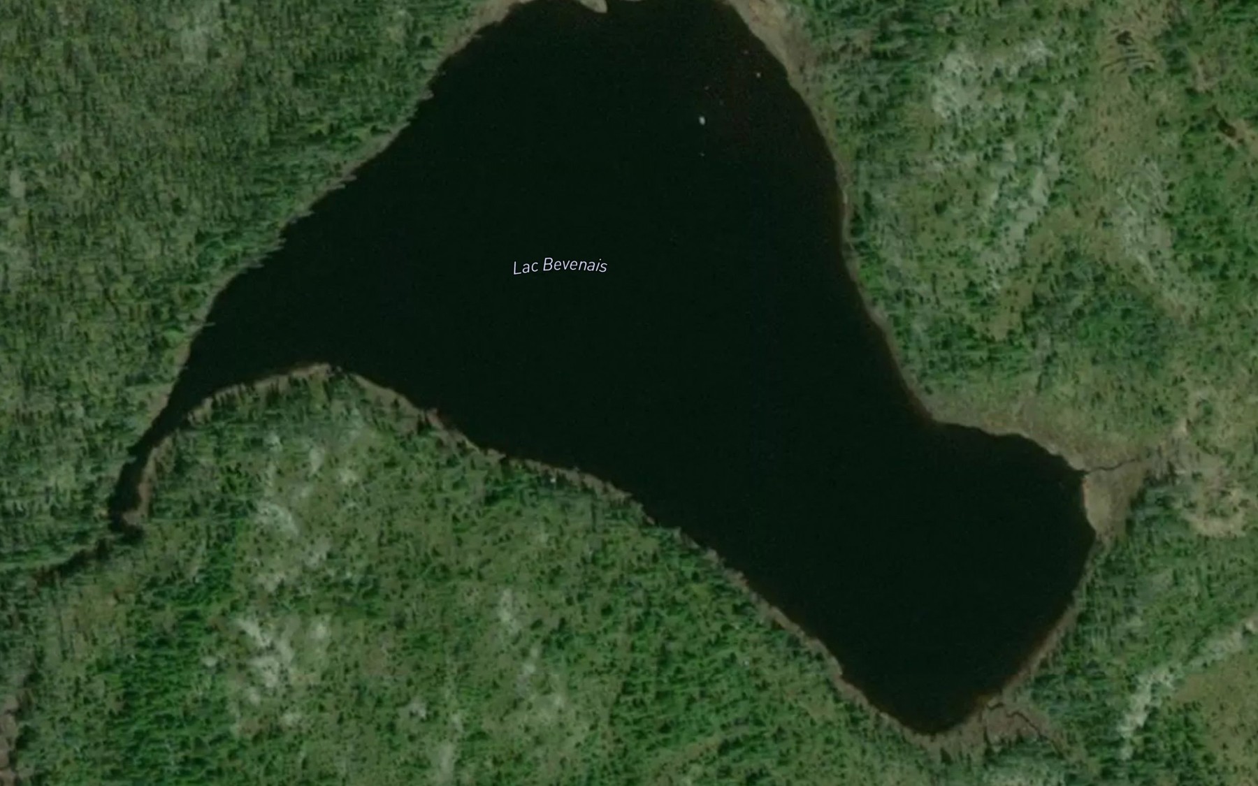 Satellite map of the Lac Bevenais