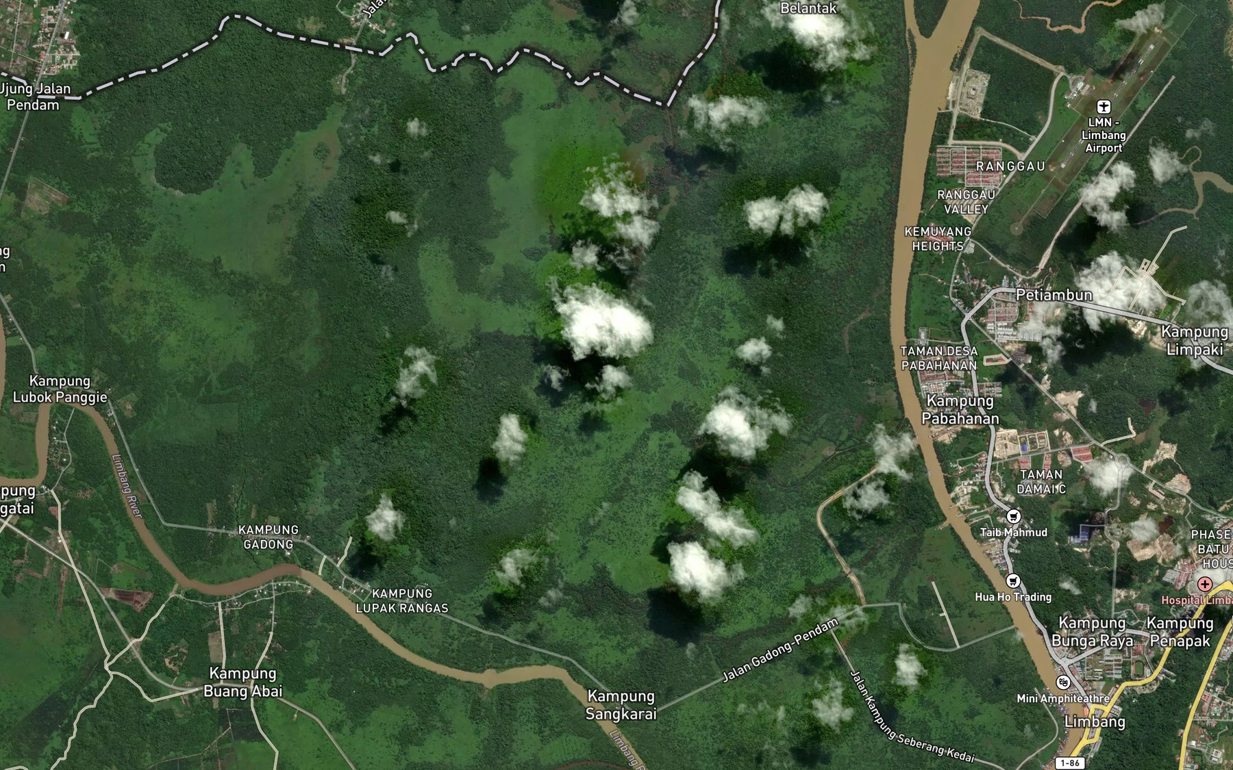 Satellite map of the Sungai Menalan