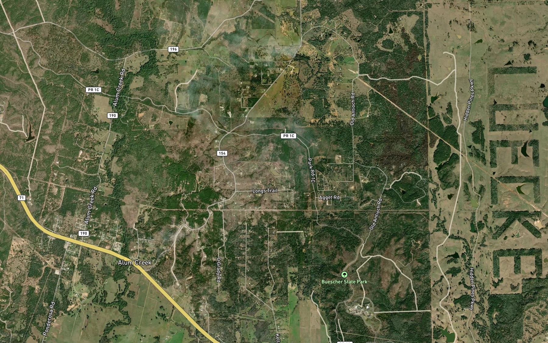 Satellite map of the Dancing Turtles Lake