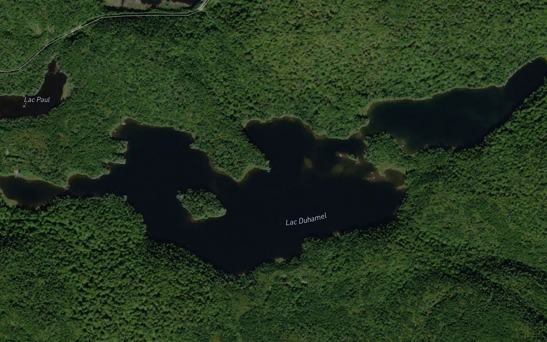 Satellite map of the Lac Duhamel