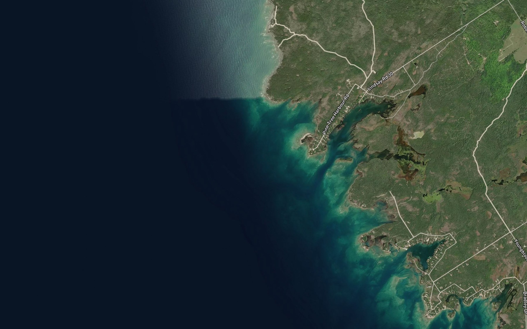 Satellite map of the Gilphie Reef