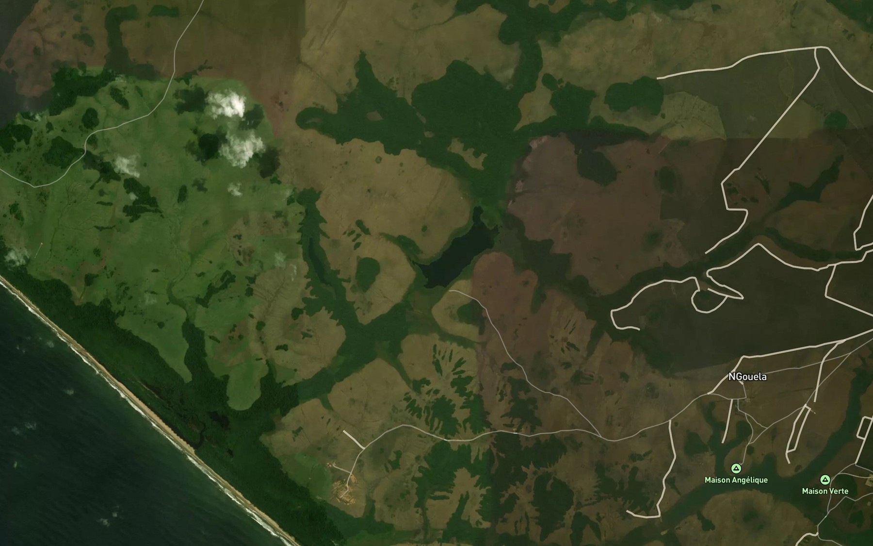 Satellite map of the Lac Loufoumbou