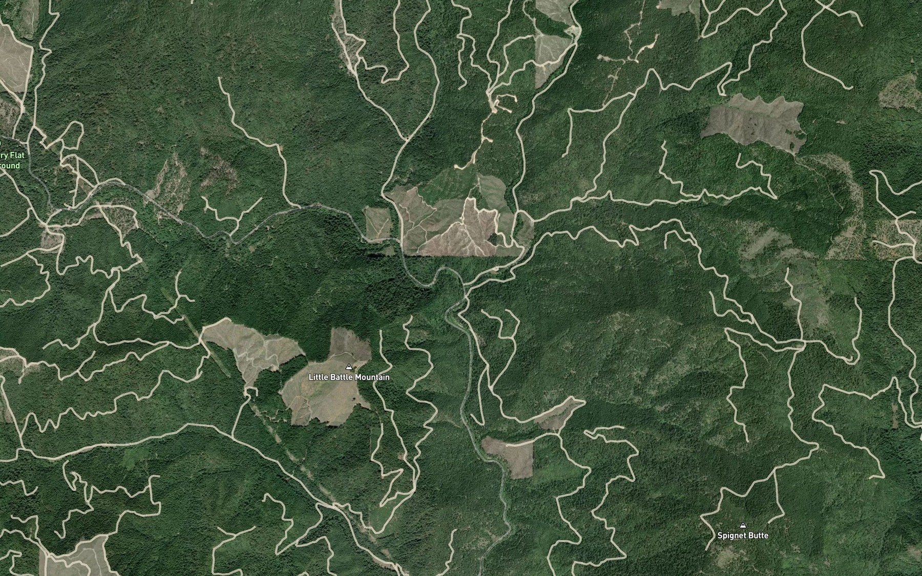 Satellite map of the Salt Creek