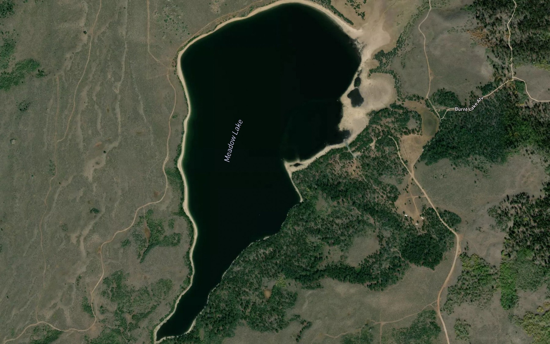 Satellite map of the Meadow Lake