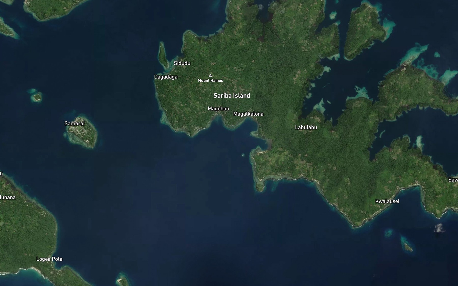 Satellite map of the Maga Ikarona Bay