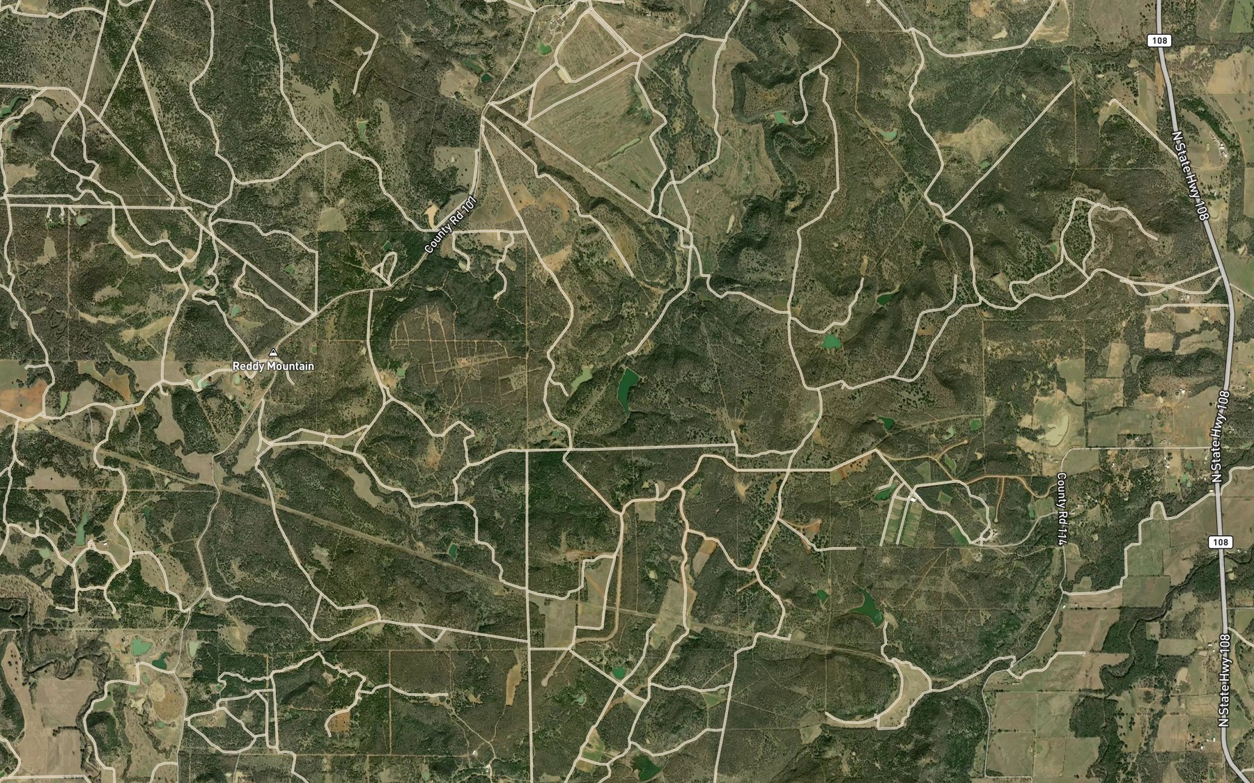 Satellite map of the Thurber Lake Number 5