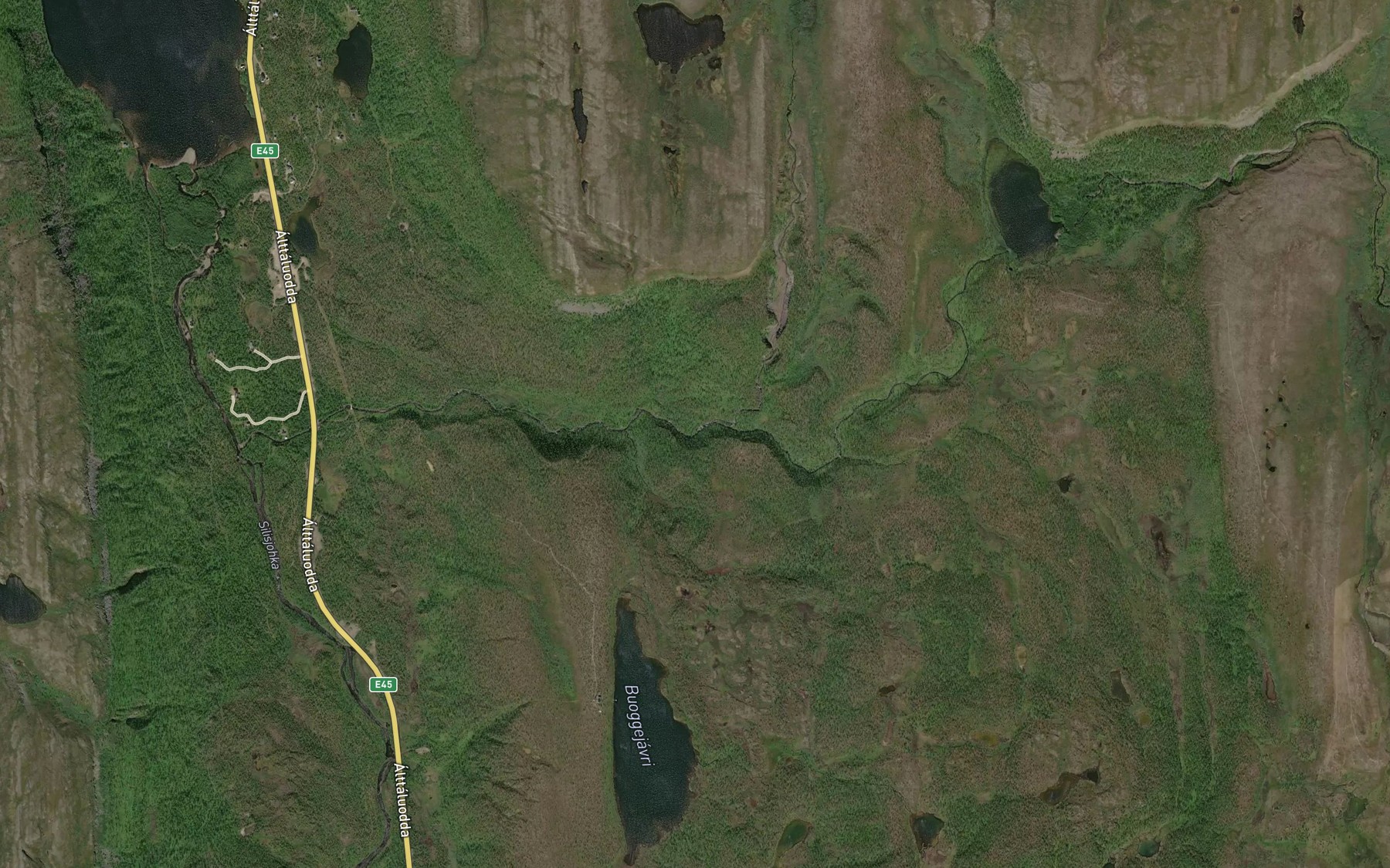 Satellite map of the Aksujakka