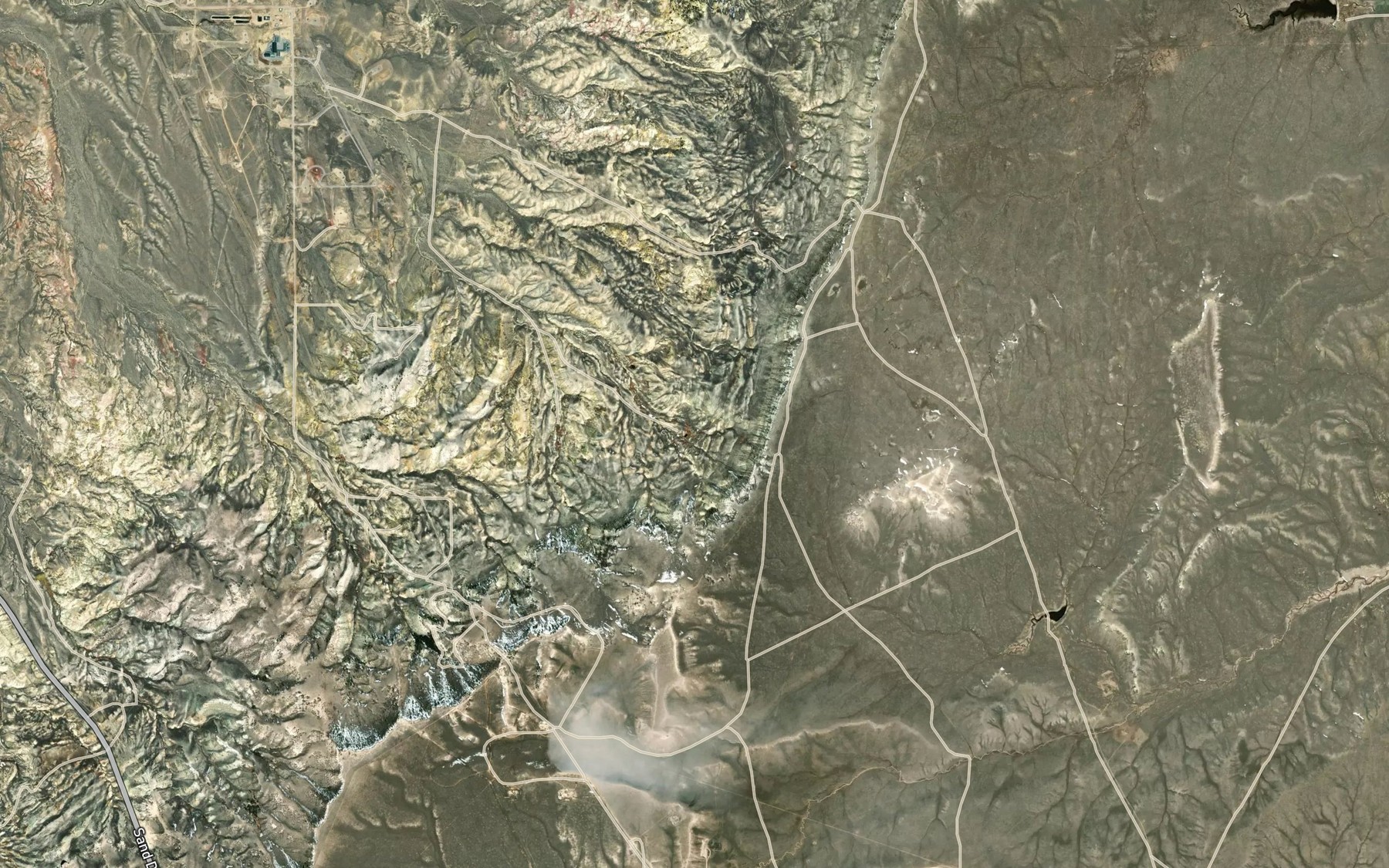 Satellite map of the Bear Spring