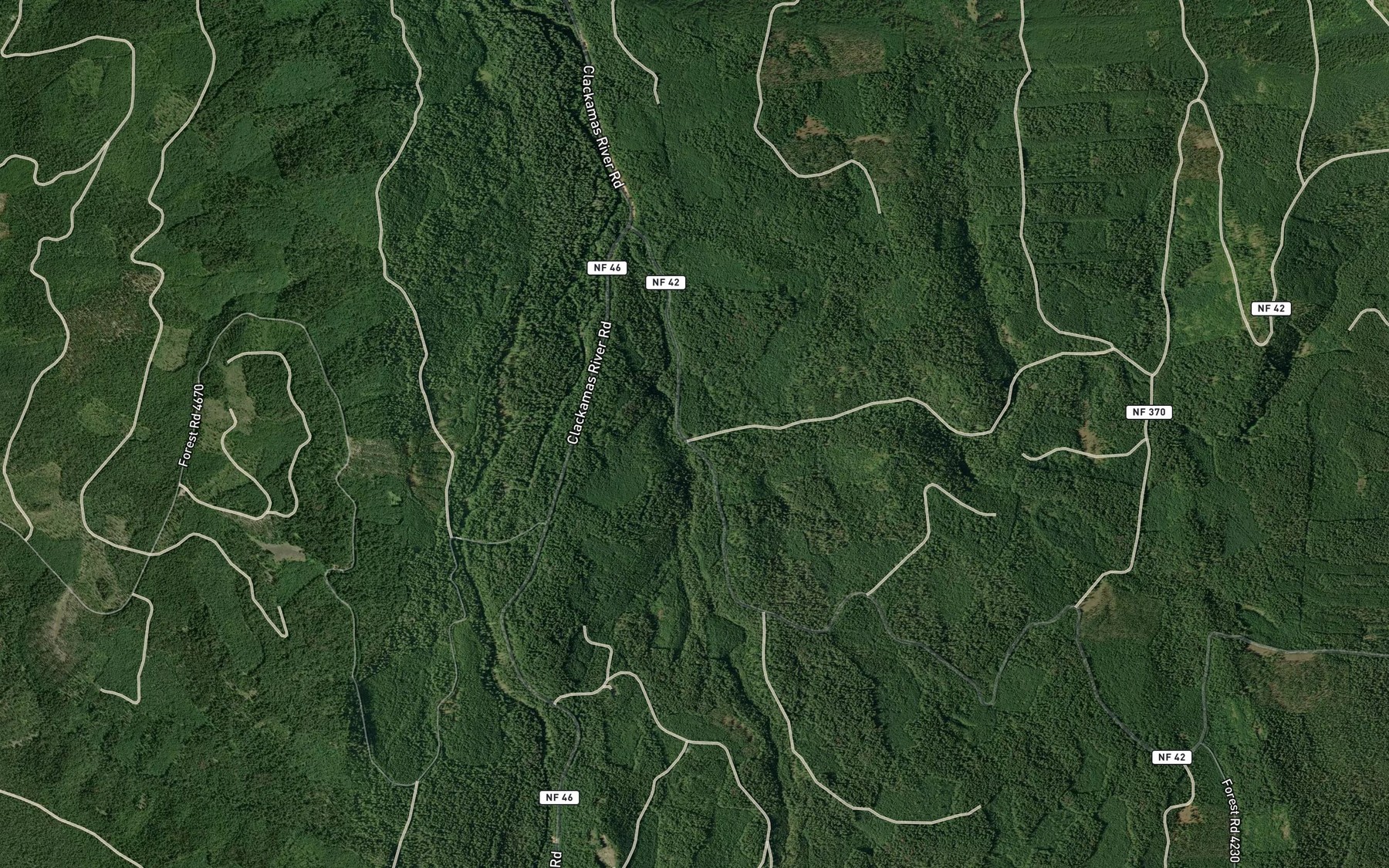 Satellite map of the Last Creek