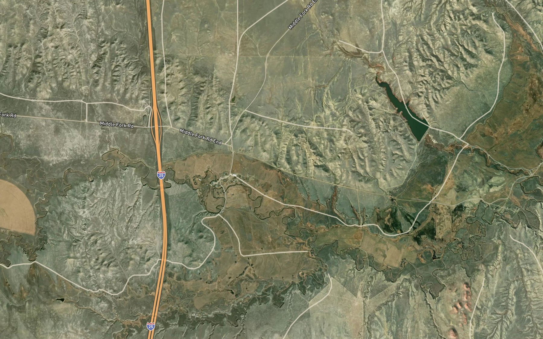 Satellite map of the Mitchell and Long Ditch
