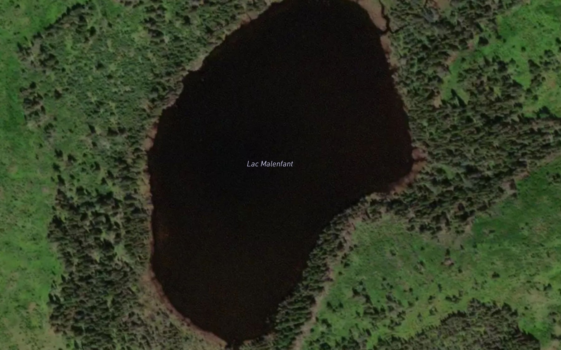 Satellite map of the Lac Malenfant