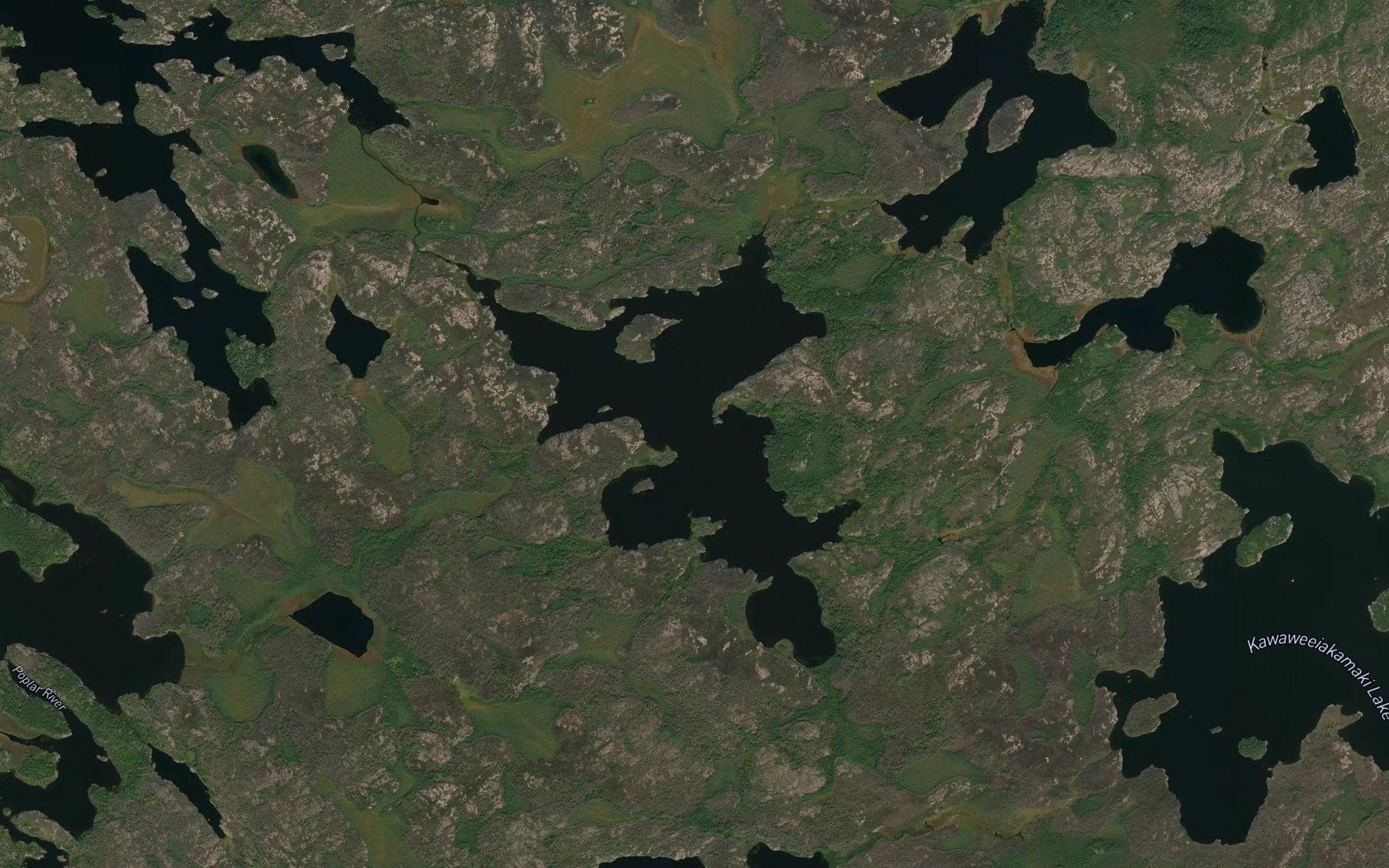 Satellite map of the Meemeekeeseeweeswaseeni Lake