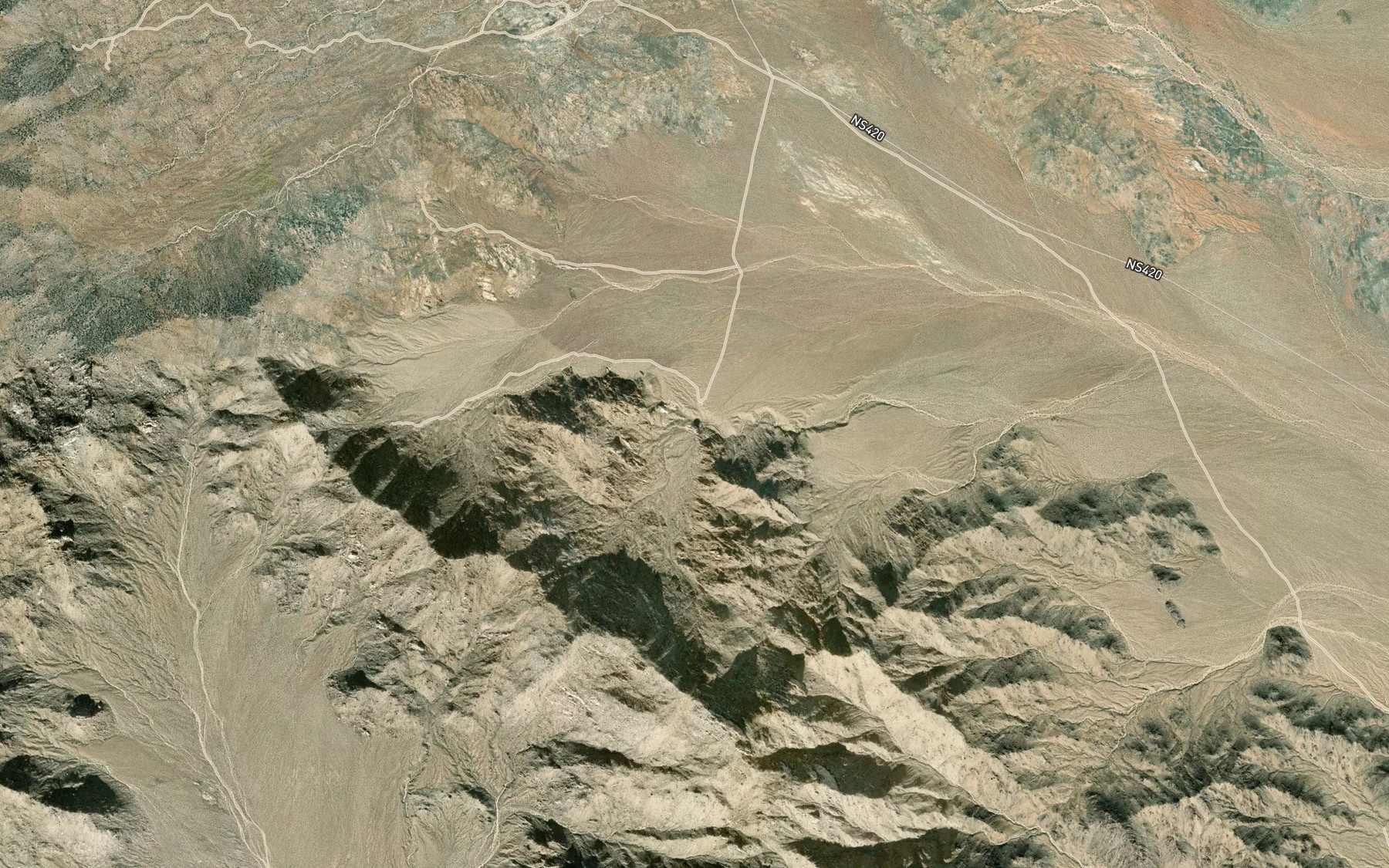Satellite map of the Painted Rock Spring