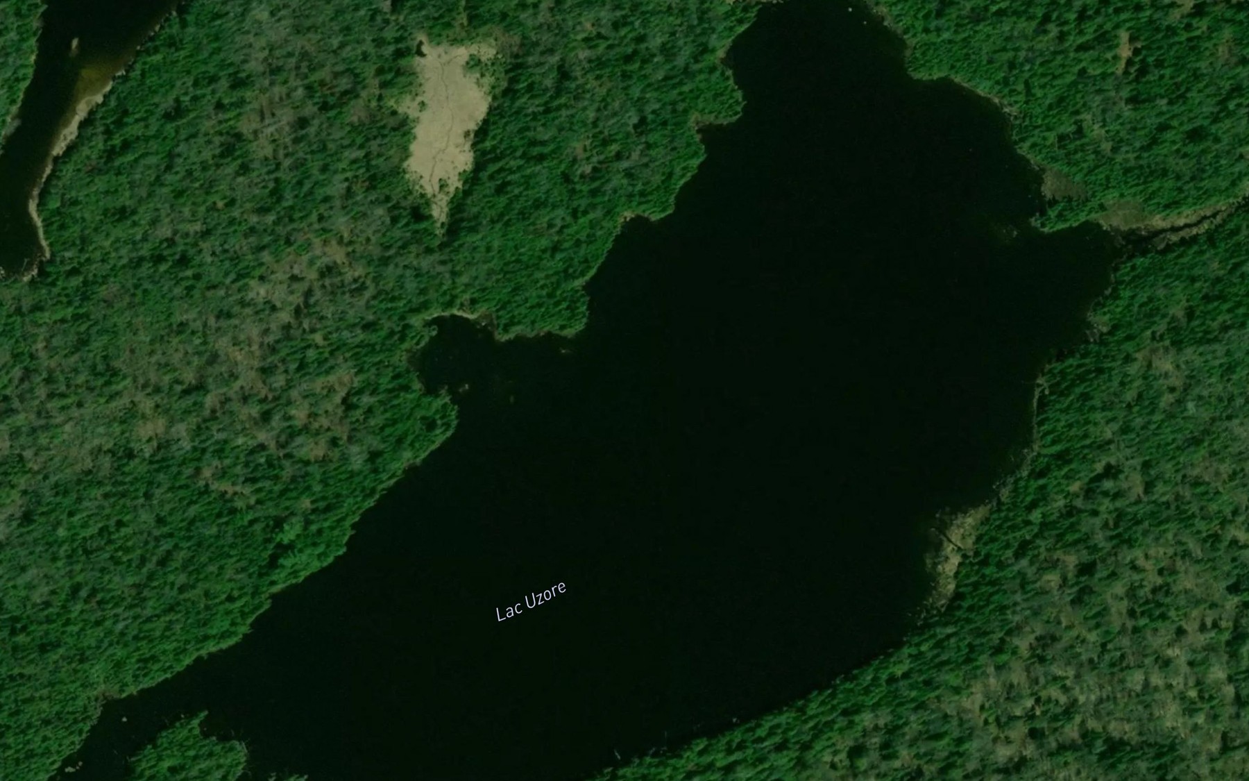Satellite map of the Lac Uzore