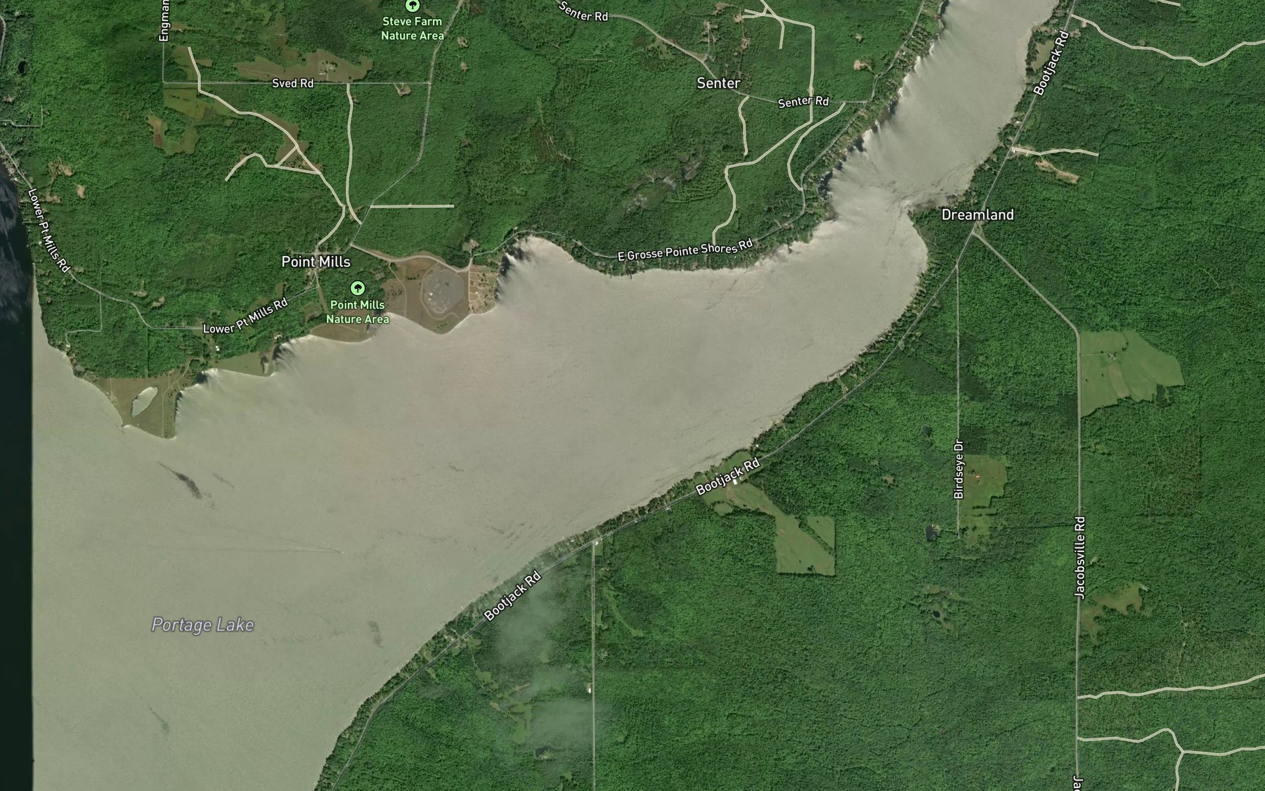 Satellite map of the Torch Bay