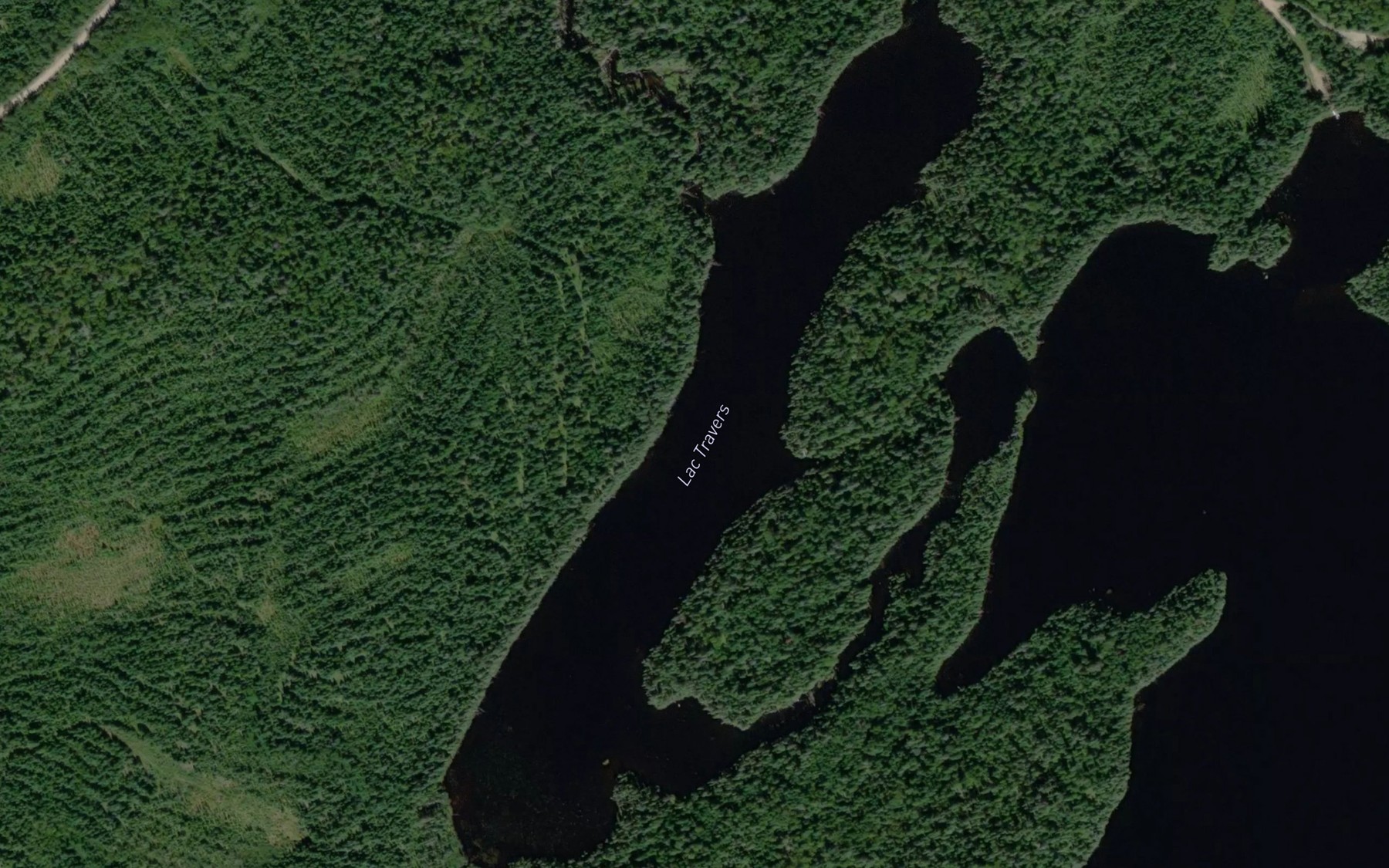 Satellite map of the Lac Travers