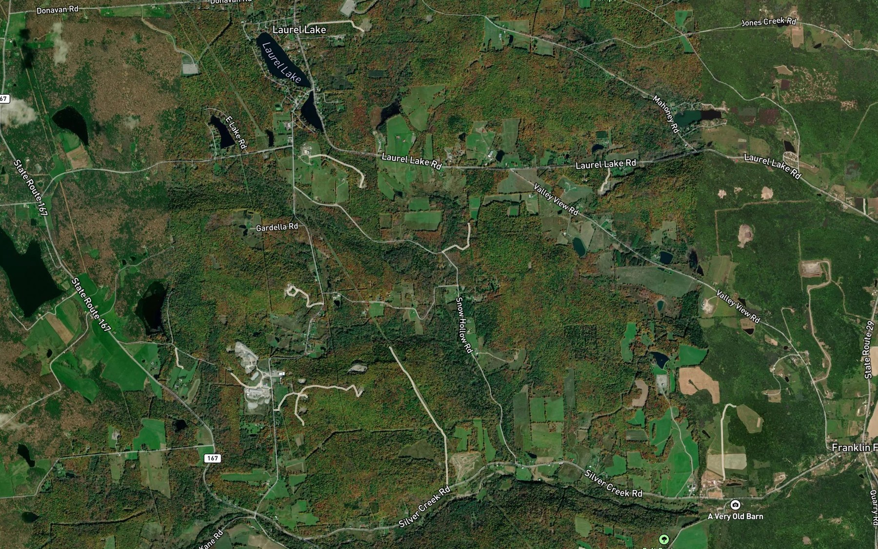 Satellite map of the McCormick Run