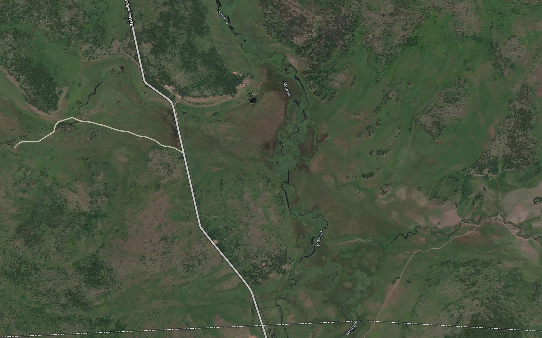 Satellite map of the Baksarga