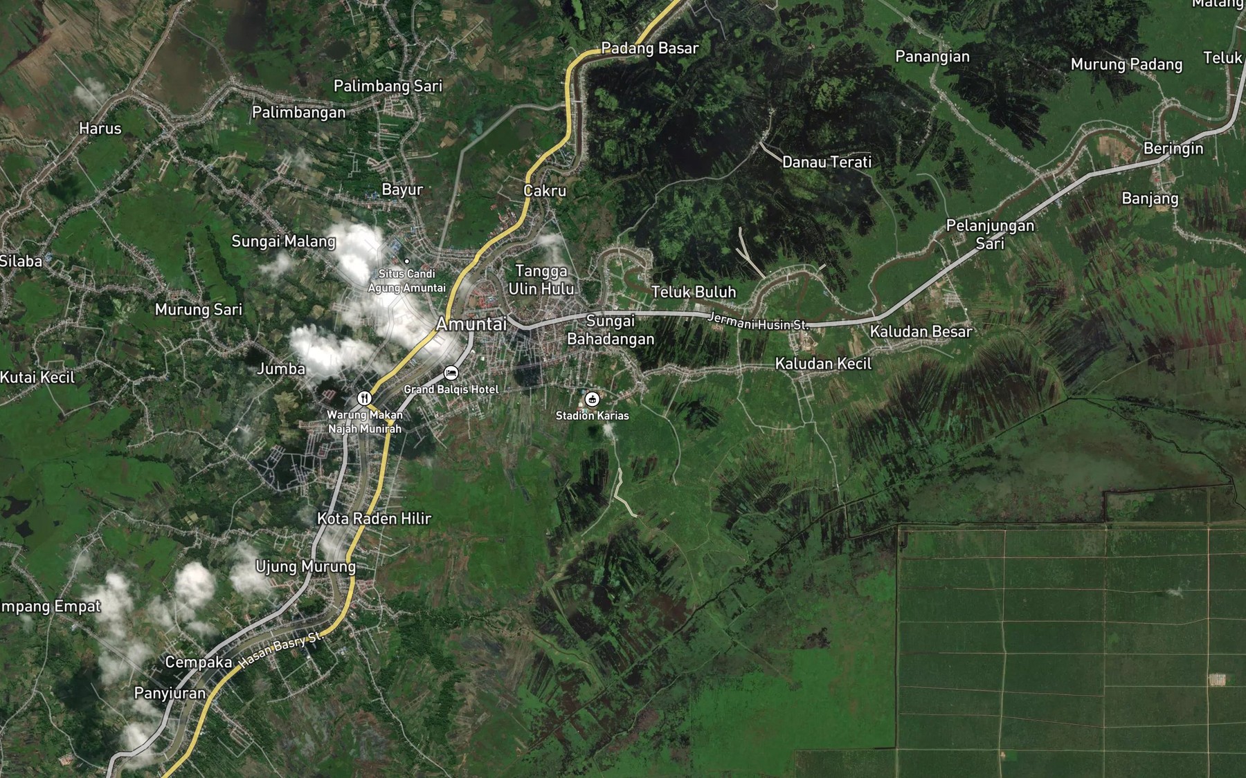 Satellite map of the Sungai Batanglai