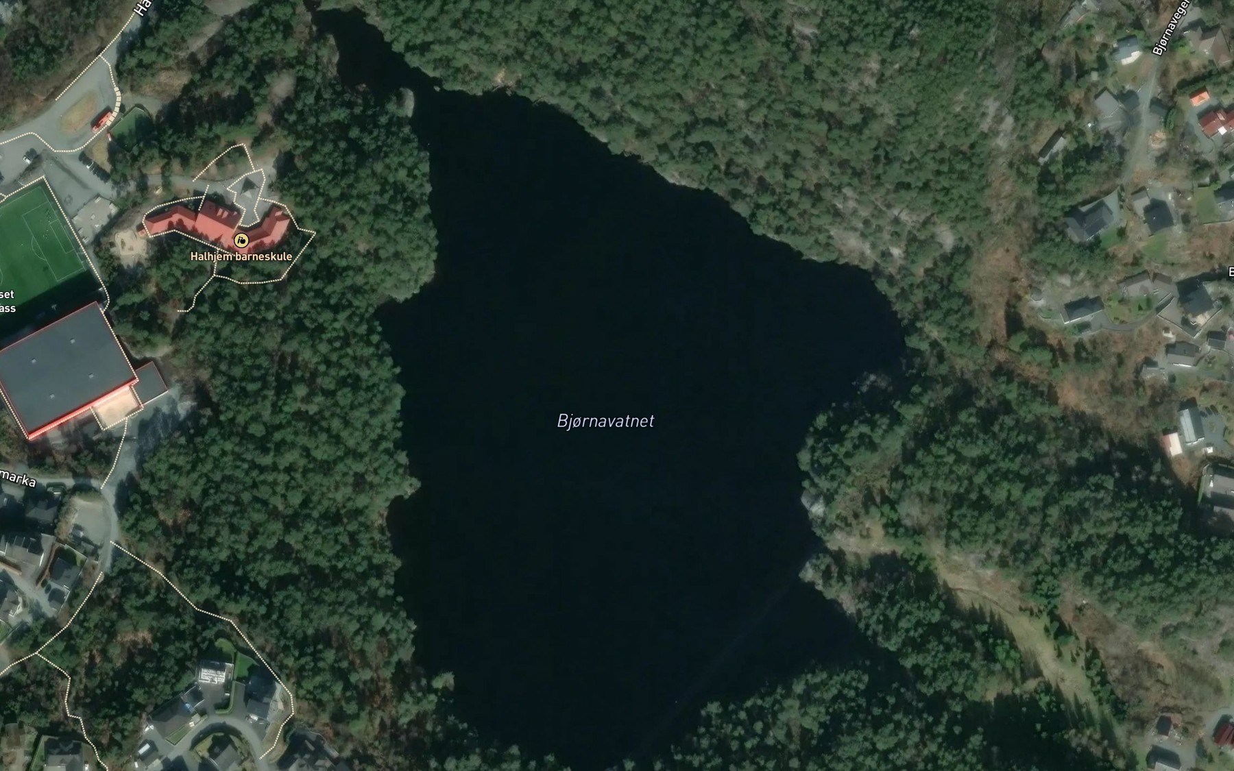 Satellite map of the Bjornavatnet