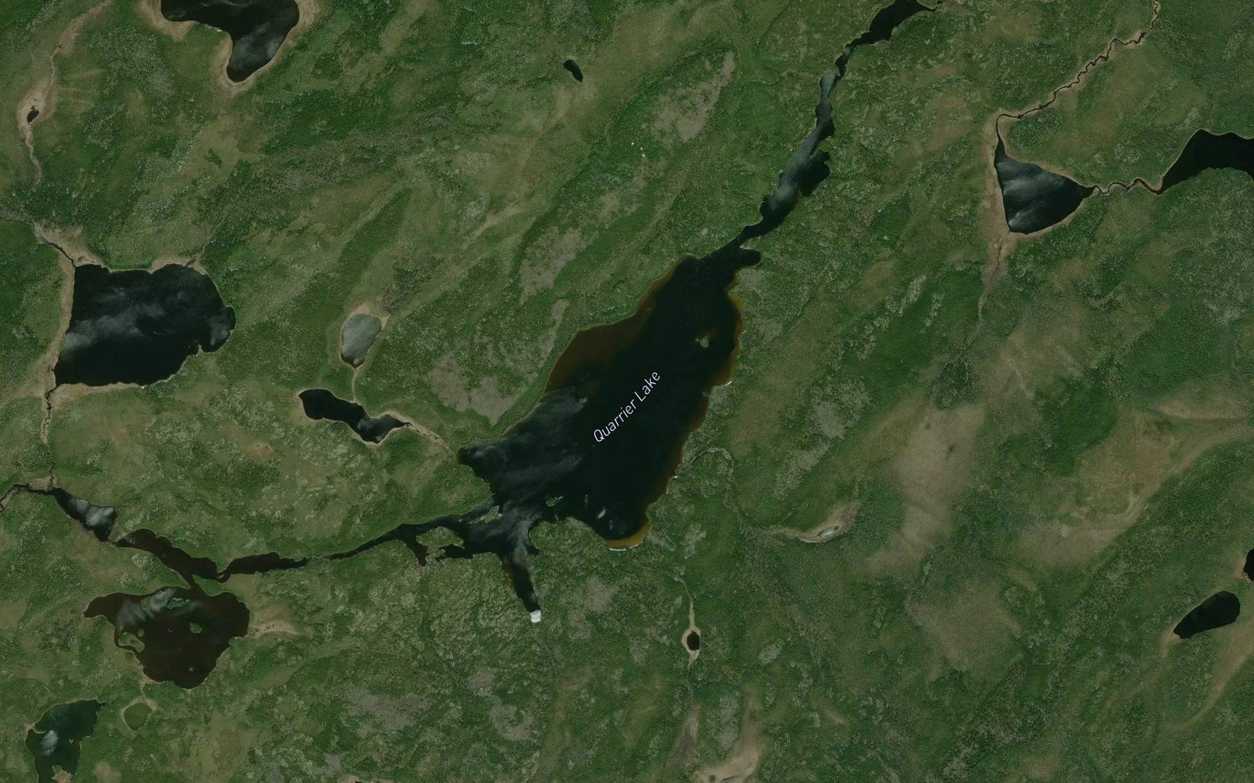 Satellite map of the Quarrier Lake