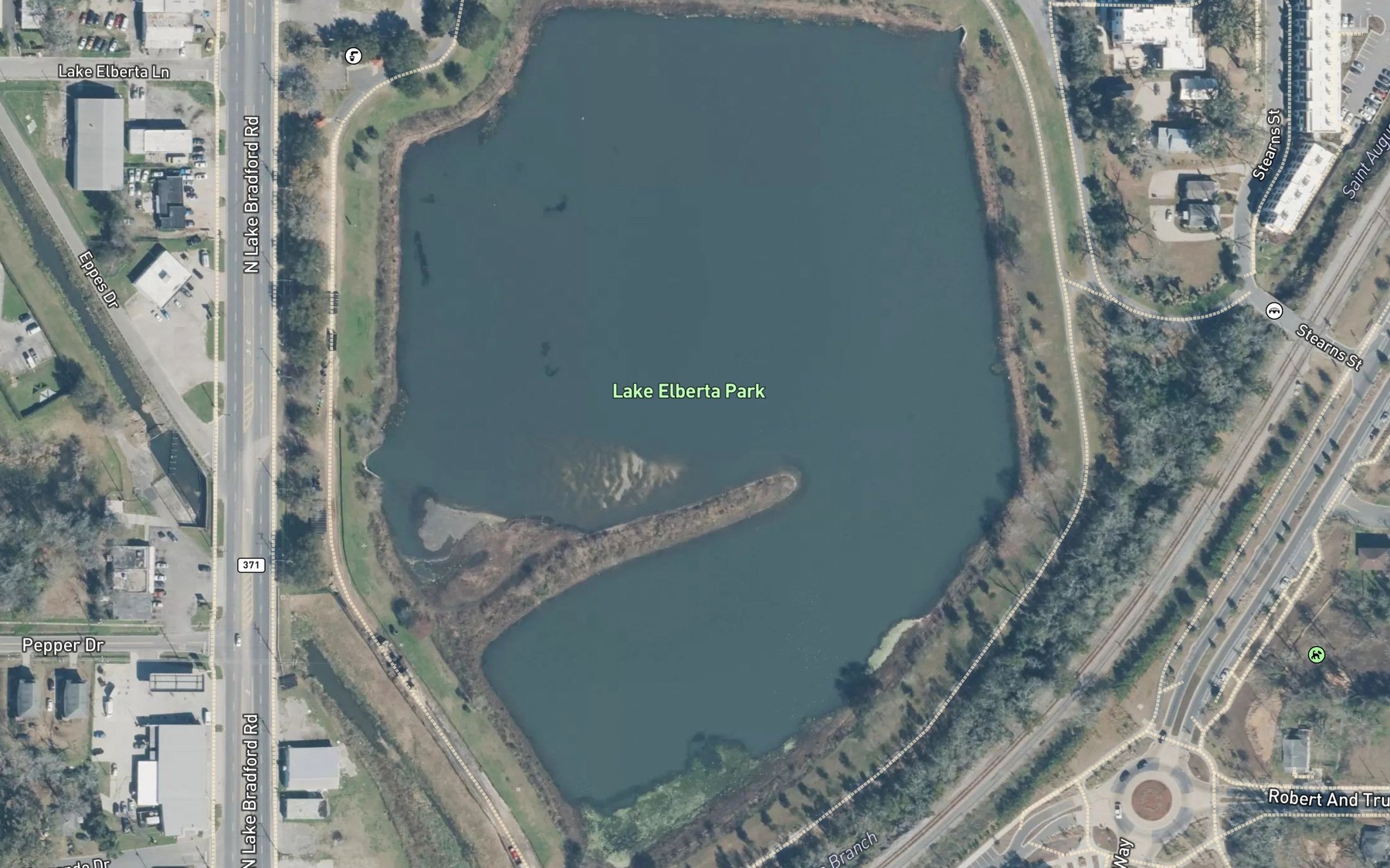 Satellite map of the Elberta