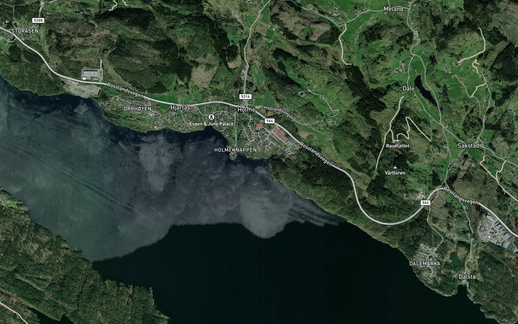 Satellite map of the Proppevika