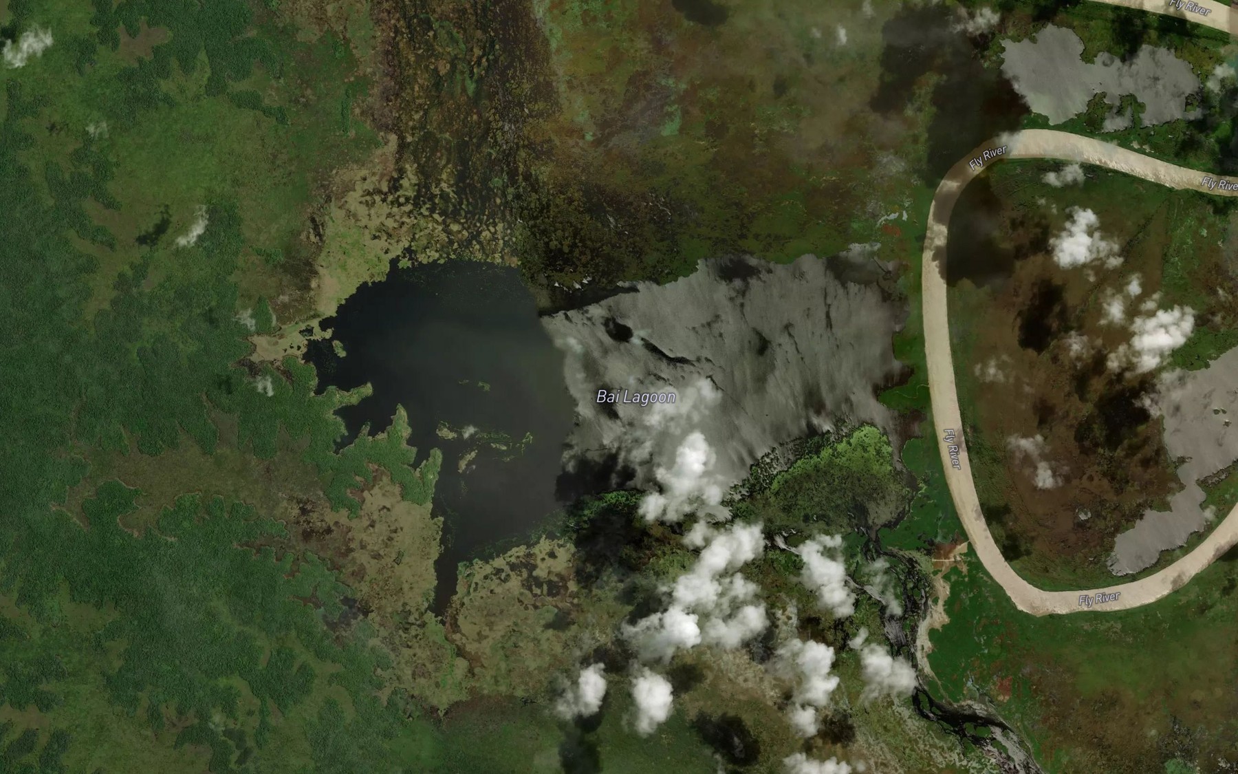 Satellite map of the Bai Lagoon