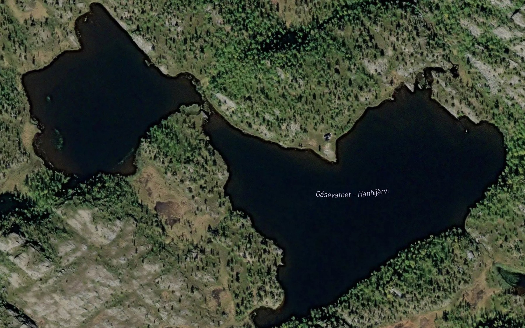 Satellite map of the Gasevatnet
