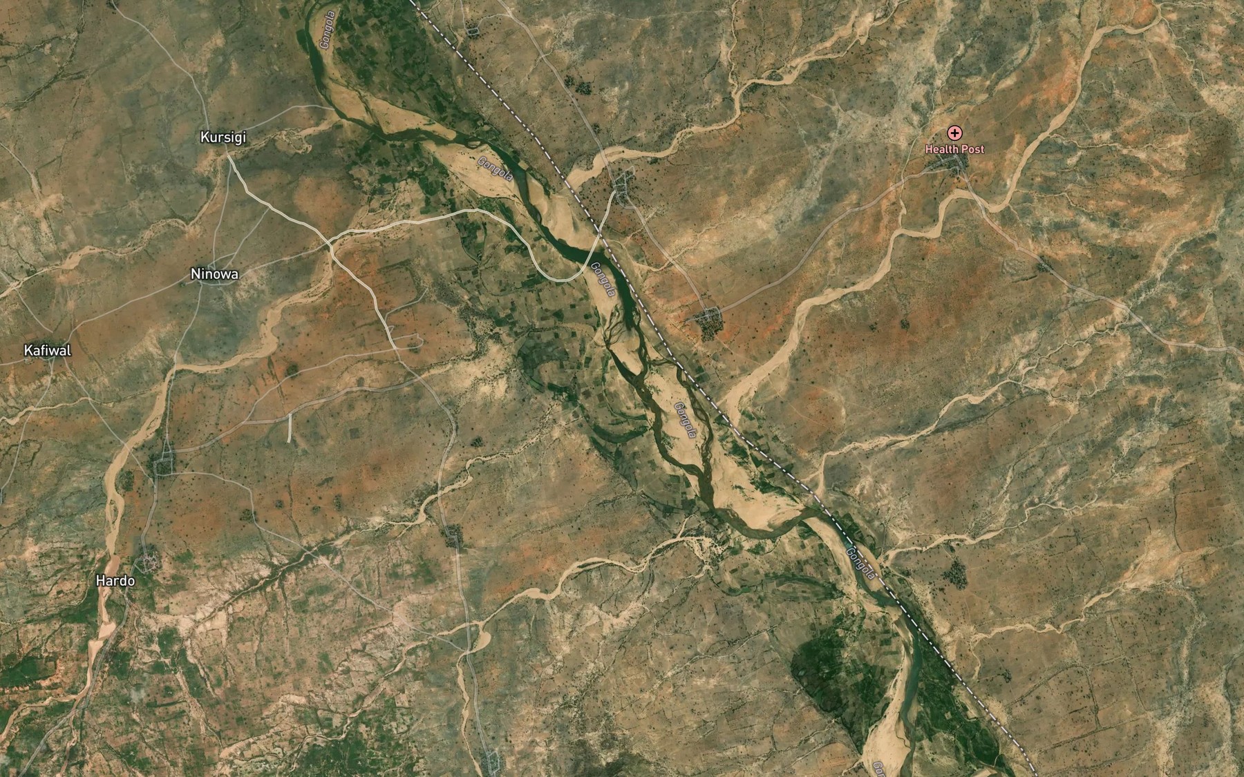 Satellite map of the Kafiwol