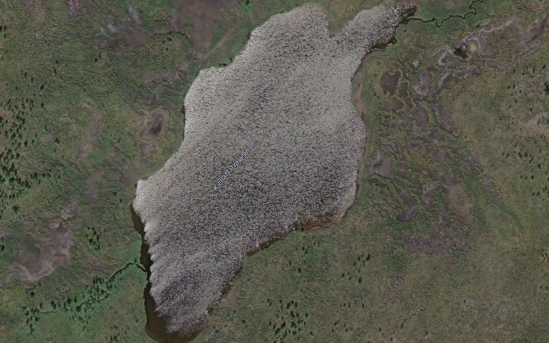Satellite map of the Giellageasjavri