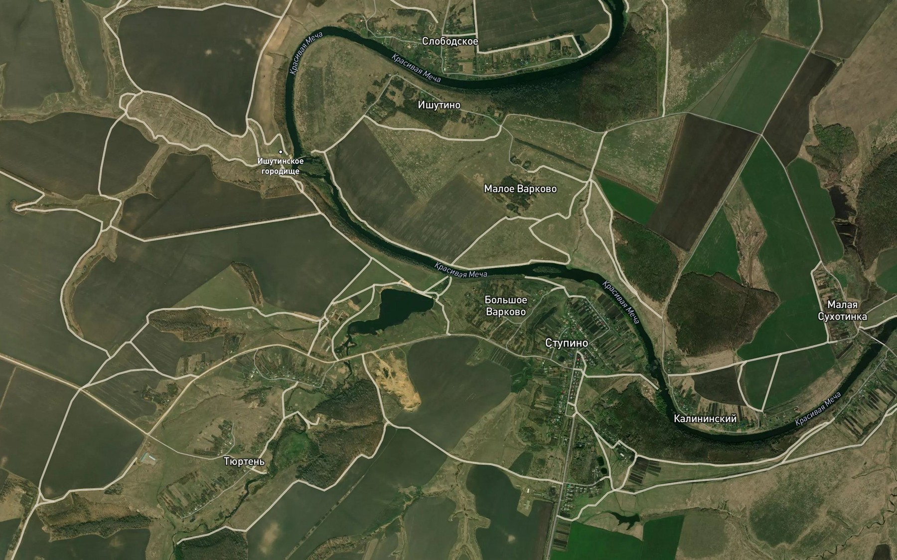 Satellite map of the Dubrava