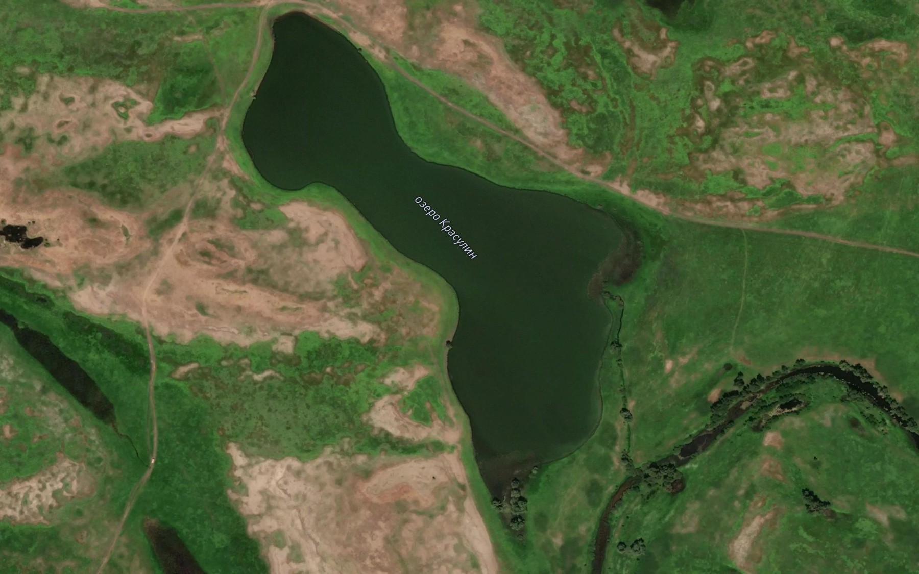 Satellite map of the Ozero Krasulin