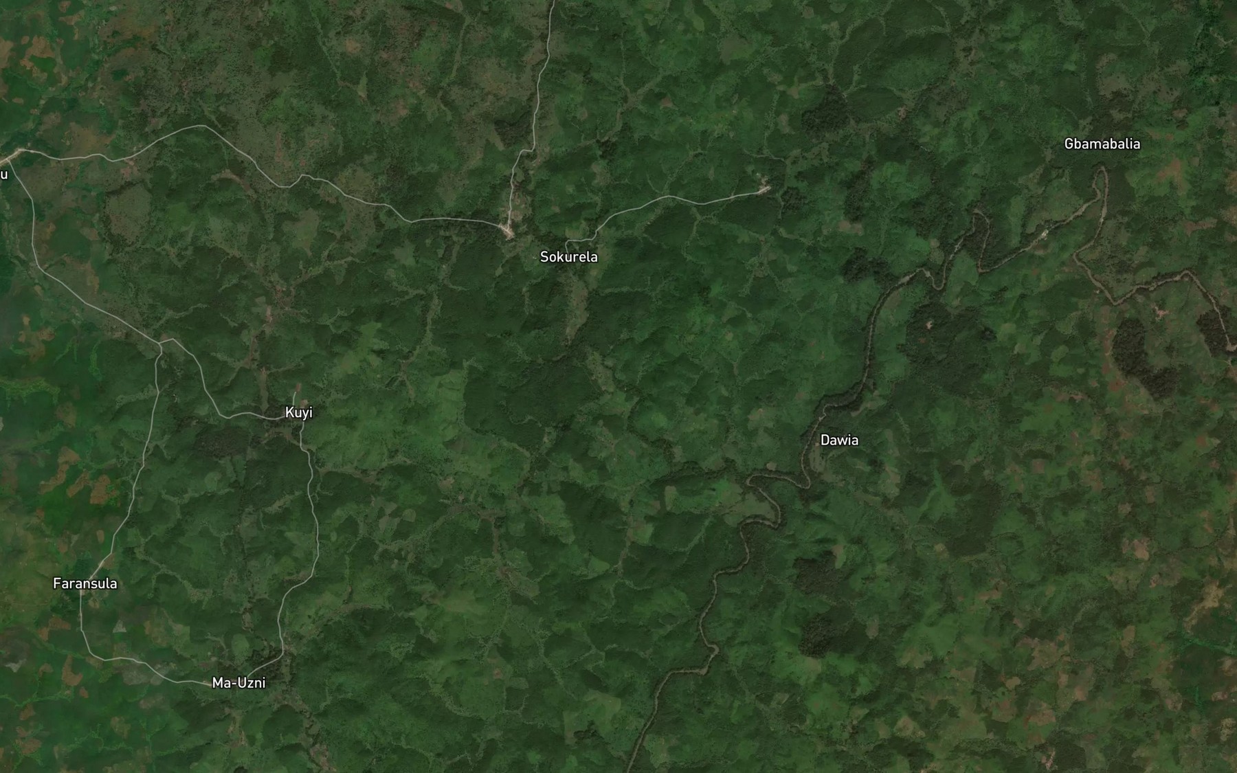 Satellite map of the Paran