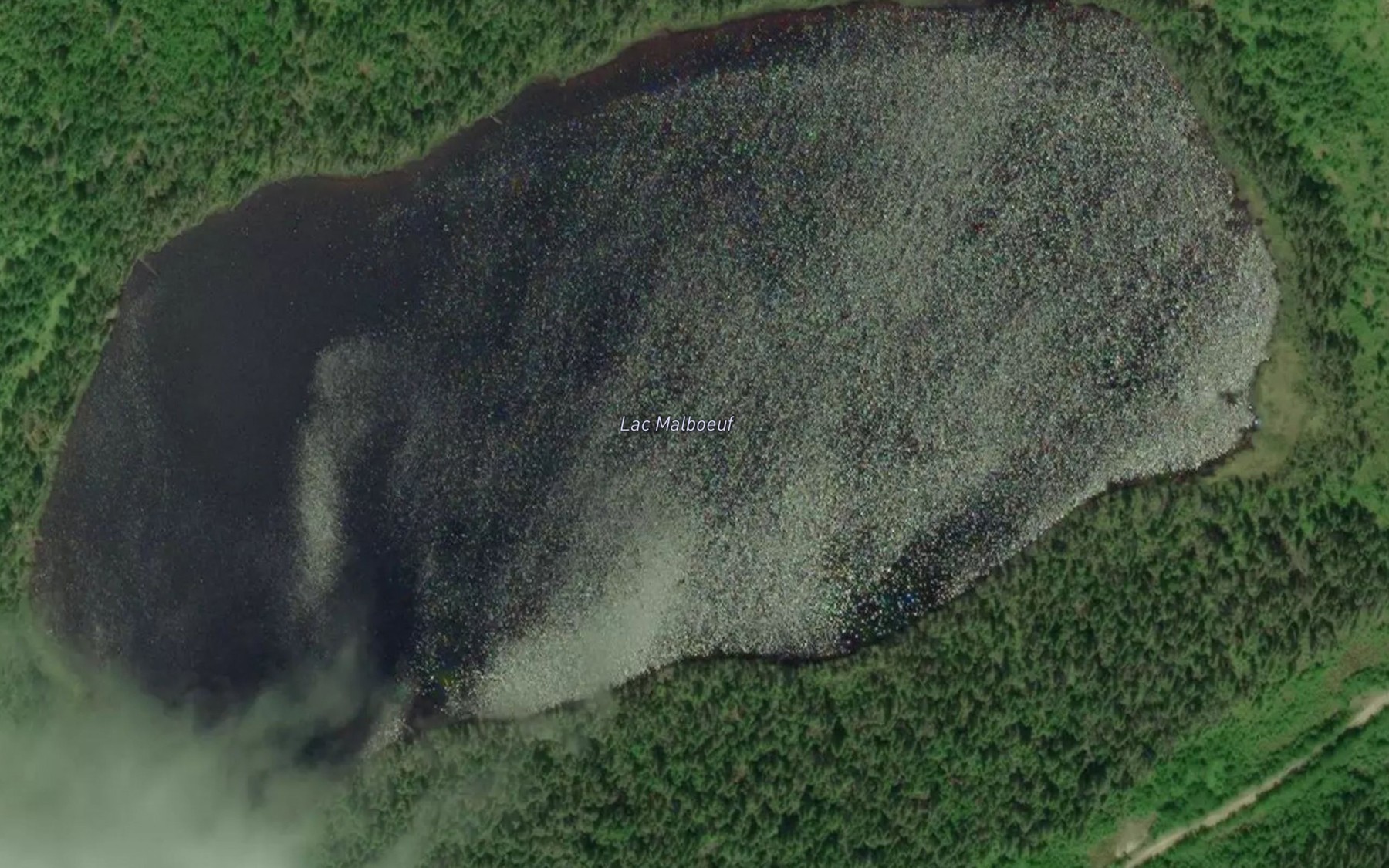 Satellite map of the Lac Malboeuf
