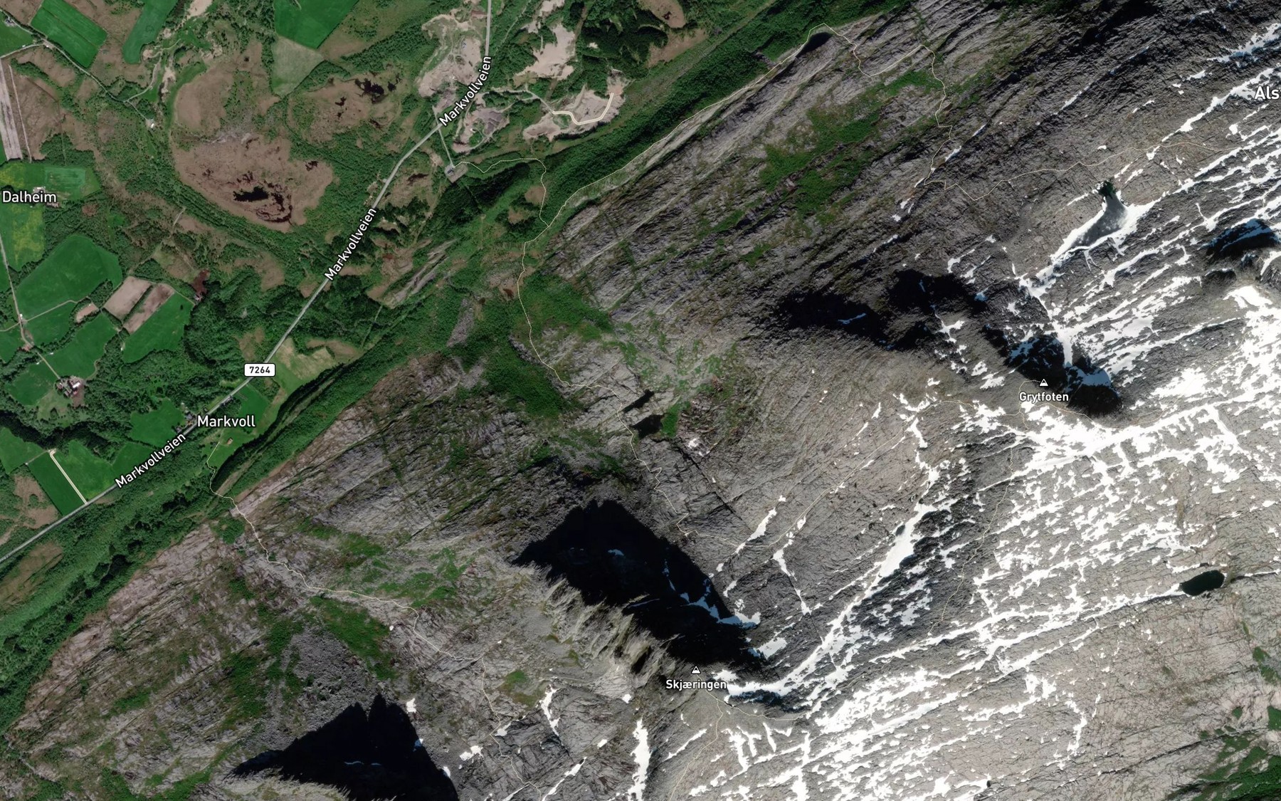 Satellite map of the Nerkrommen