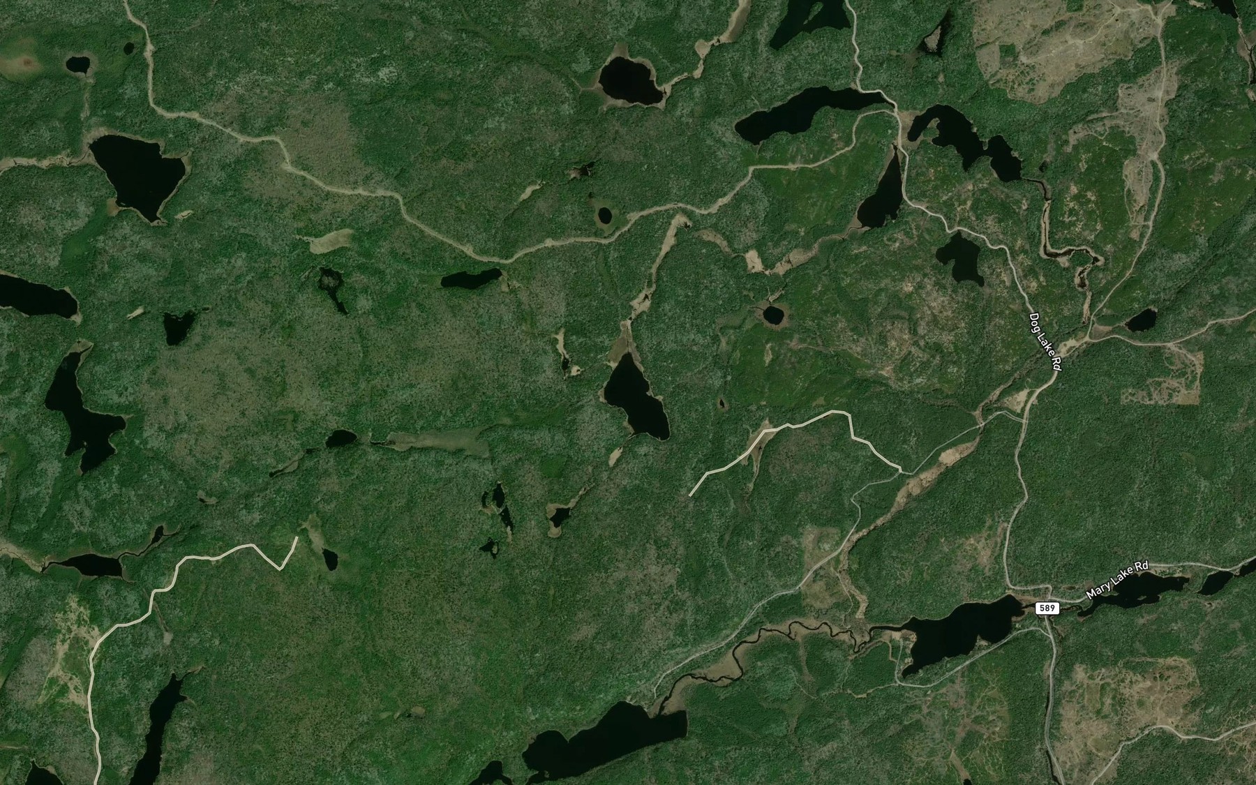 Satellite map of the Shabb Lake