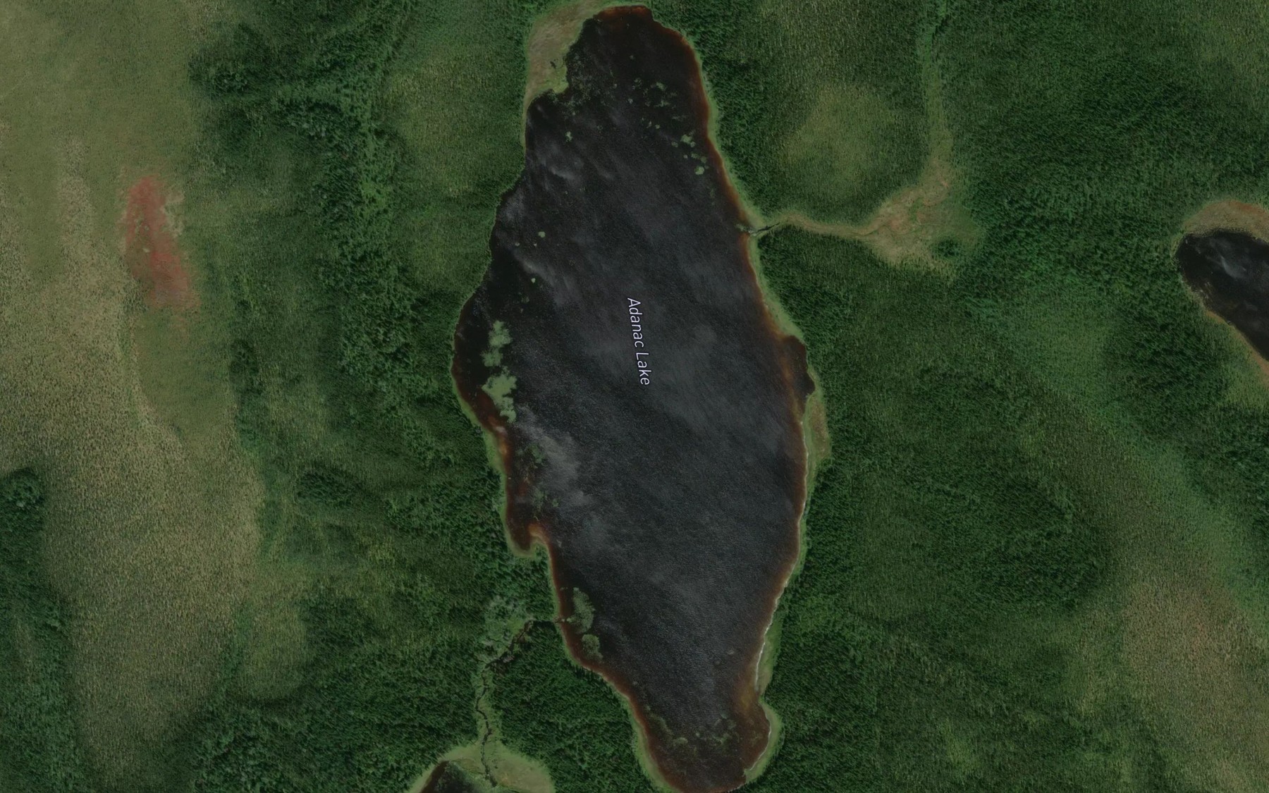 Satellite map of the Adanac Lake