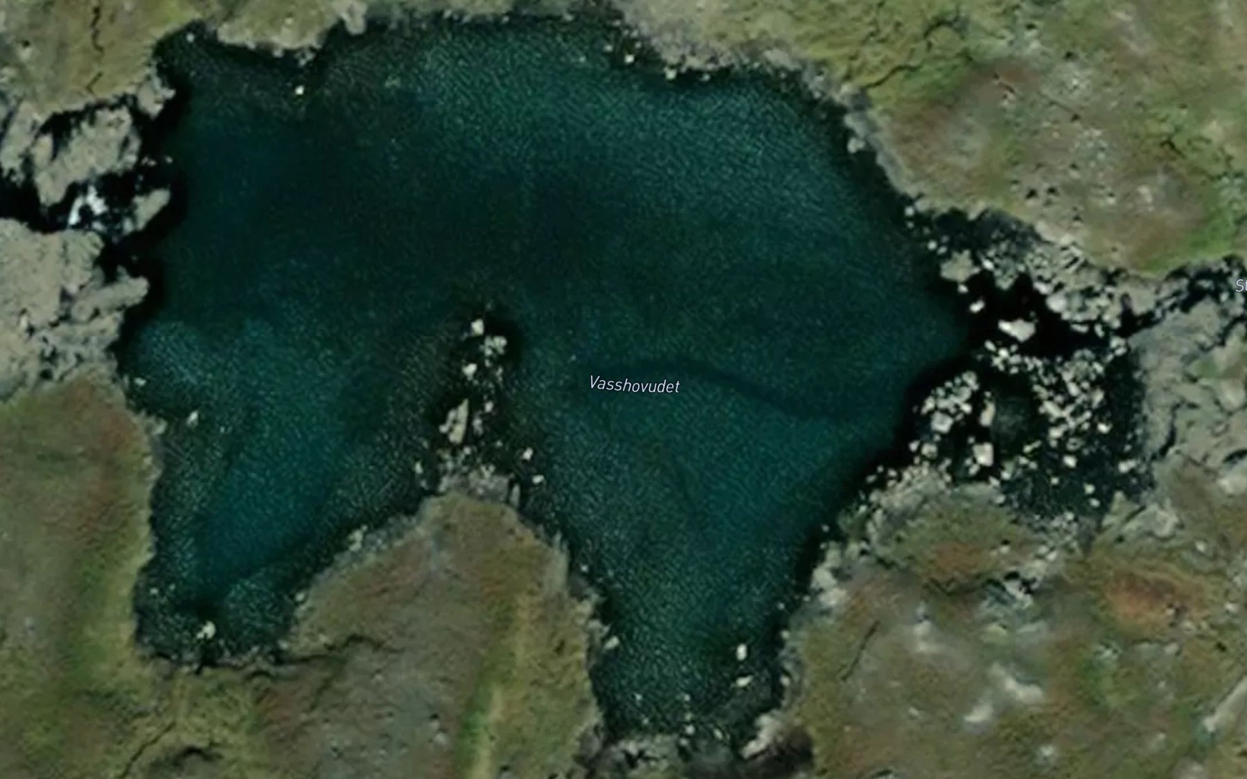 Satellite map of the Vasshovudet