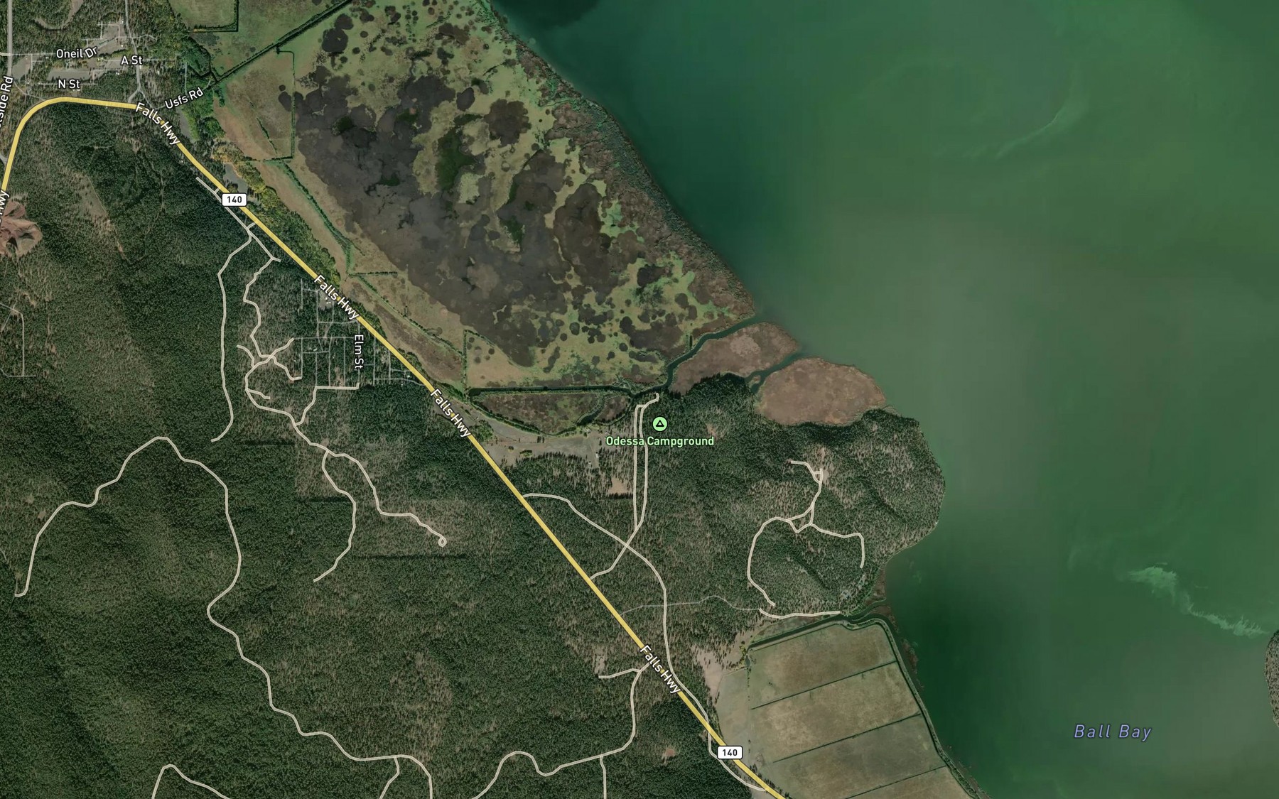 Satellite map of the Camporee Spring