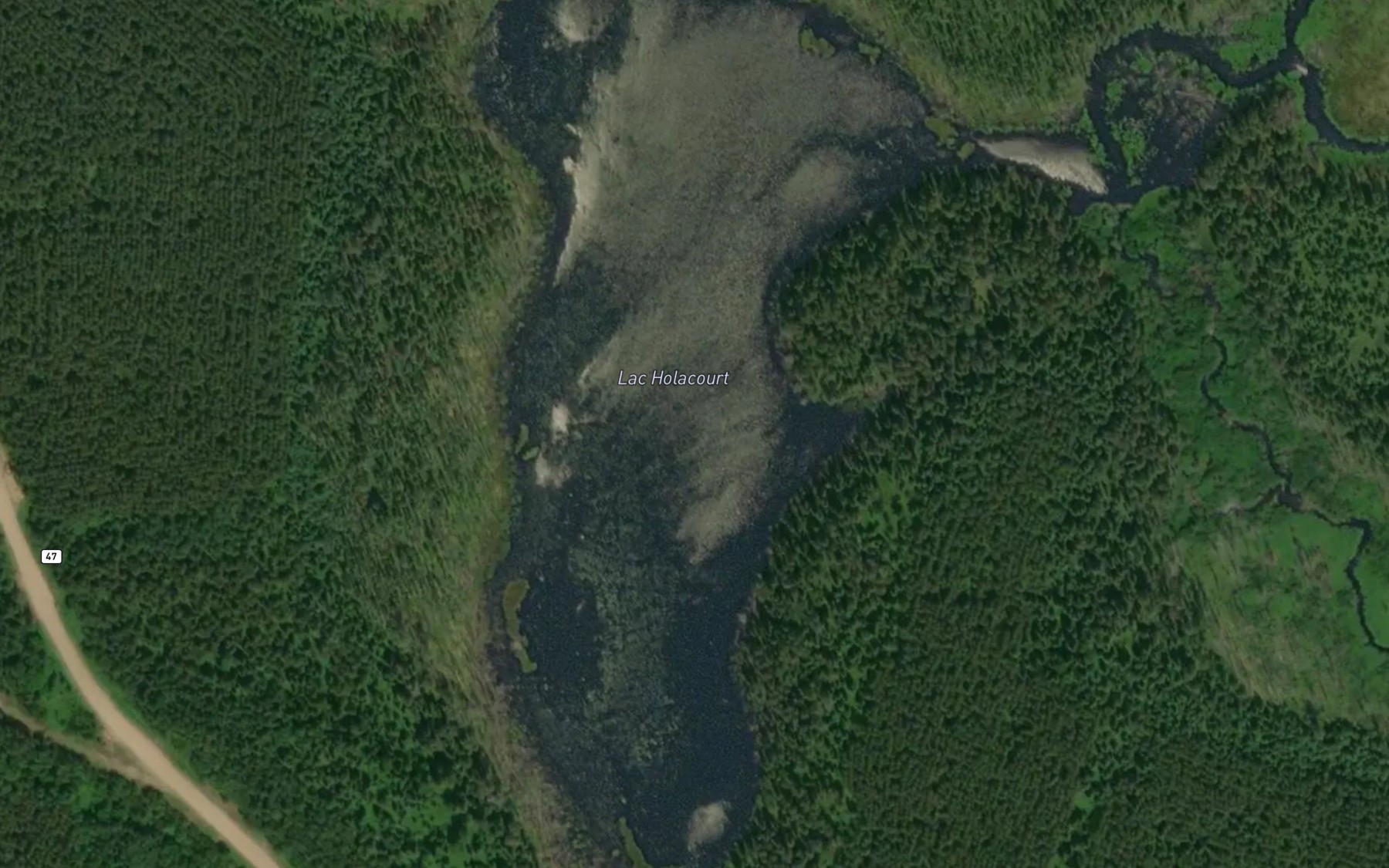Satellite map of the Lac Holacourt