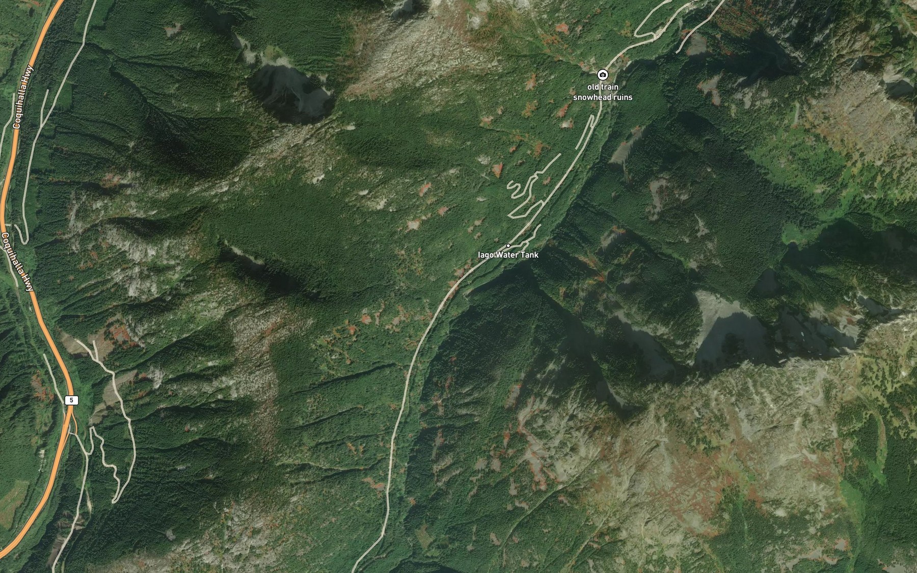 Satellite map of the Norley Creek