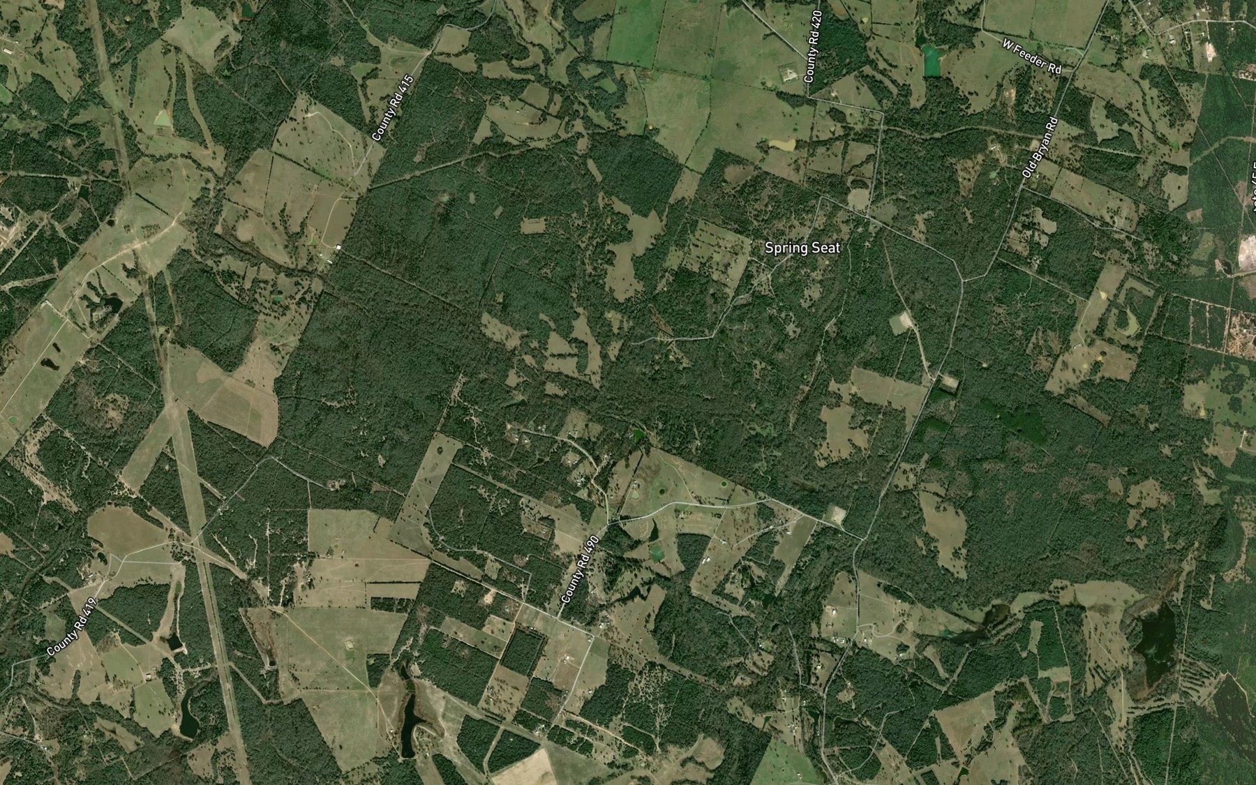 Satellite map of the McDaniel Creek