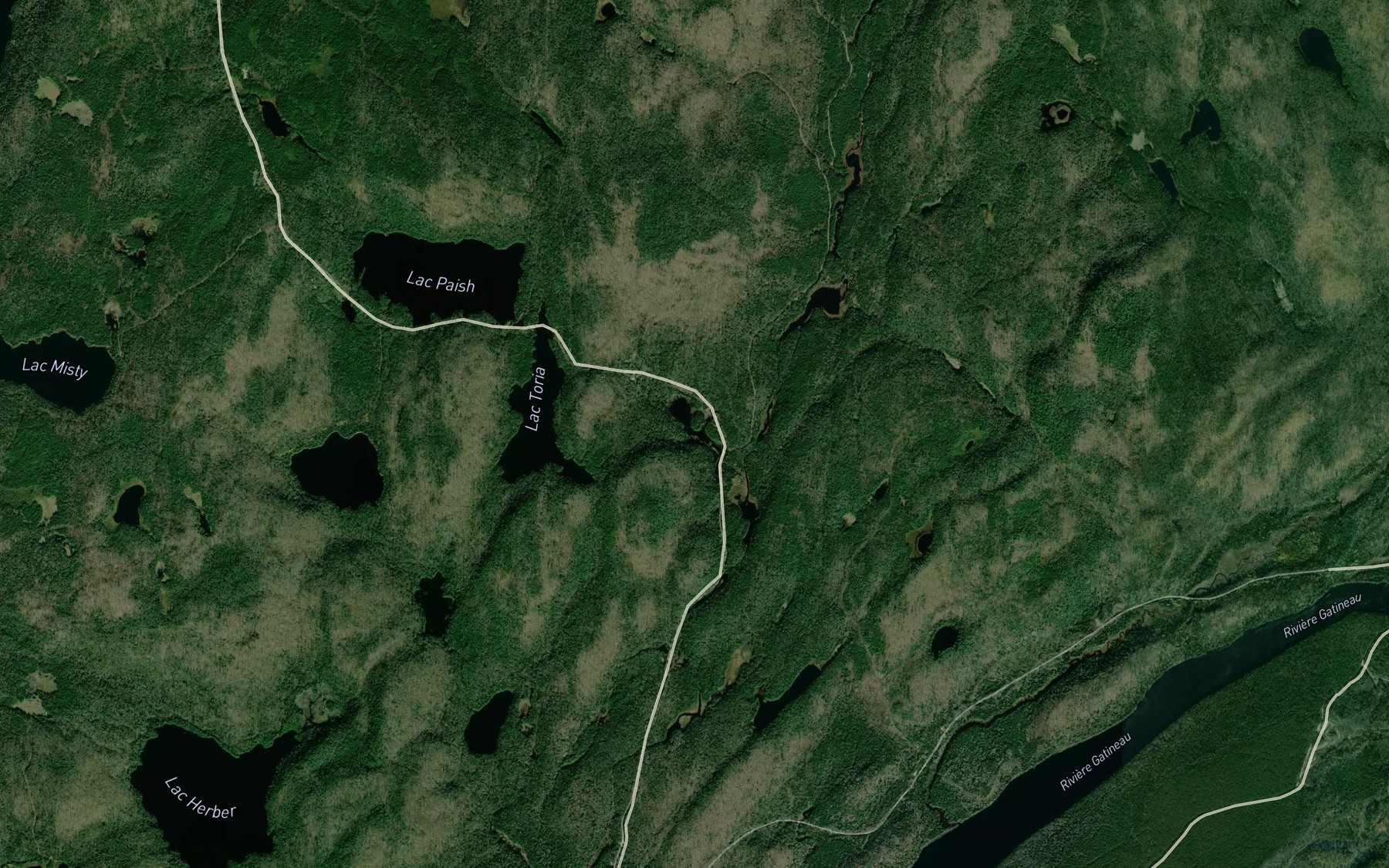 Satellite map of the Lac Pilotis